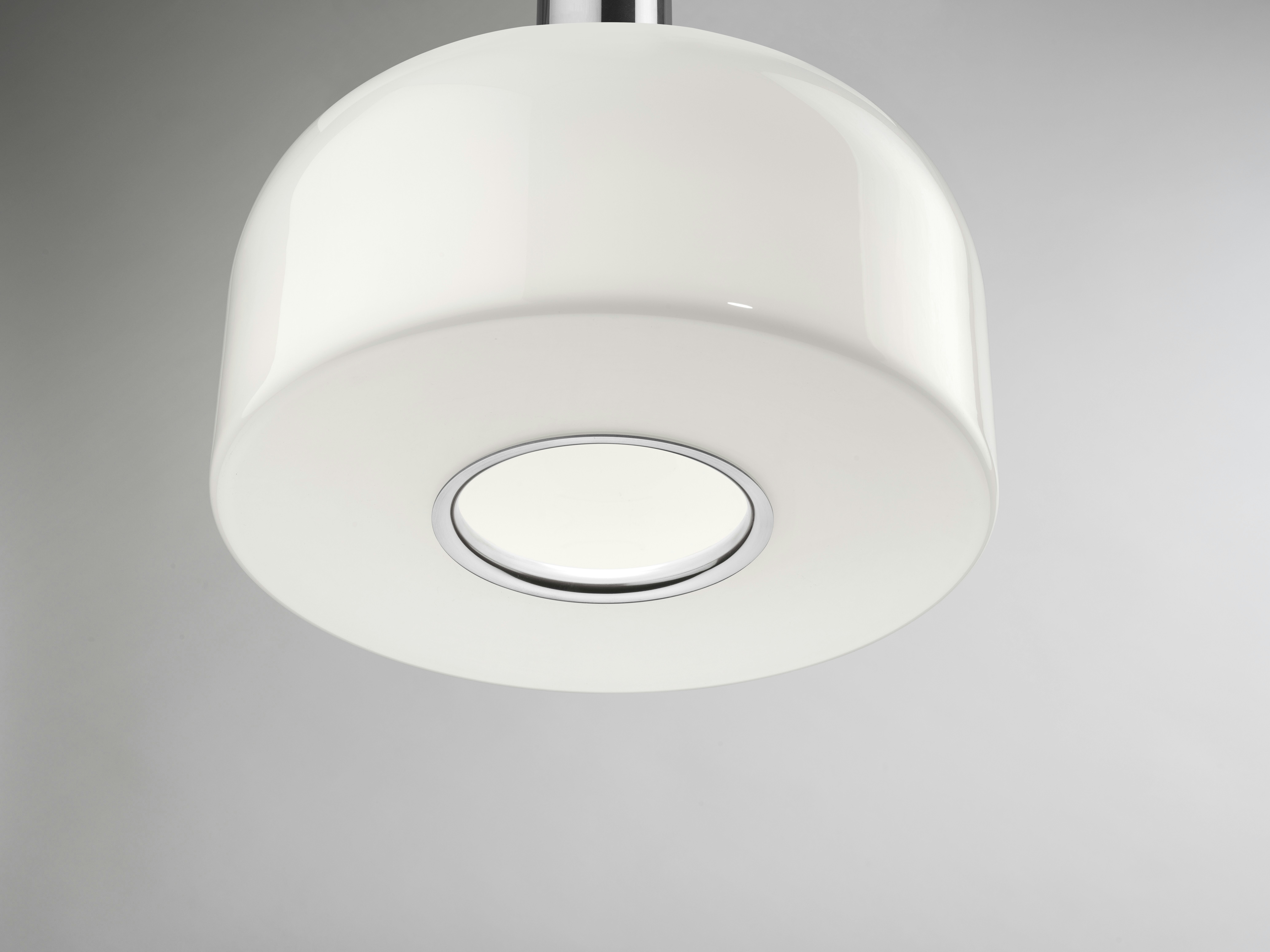 A detailed look at Bellhop Glass Pendant in bright aluminum