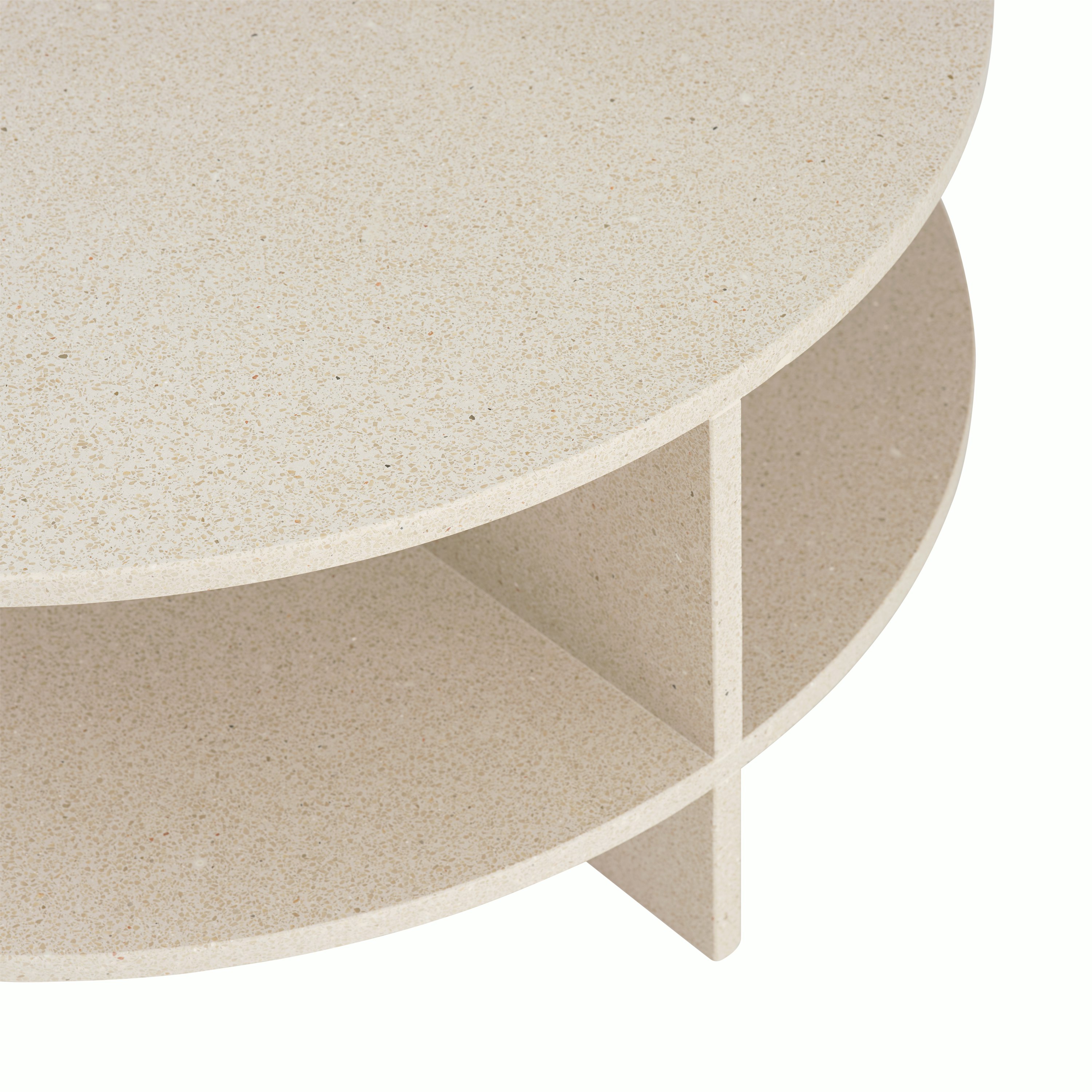 Detailed shot of Halves Coffee Table in Light Taupe