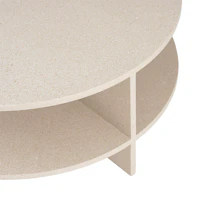 Detailed shot of Halves Coffee Table in Light Taupe