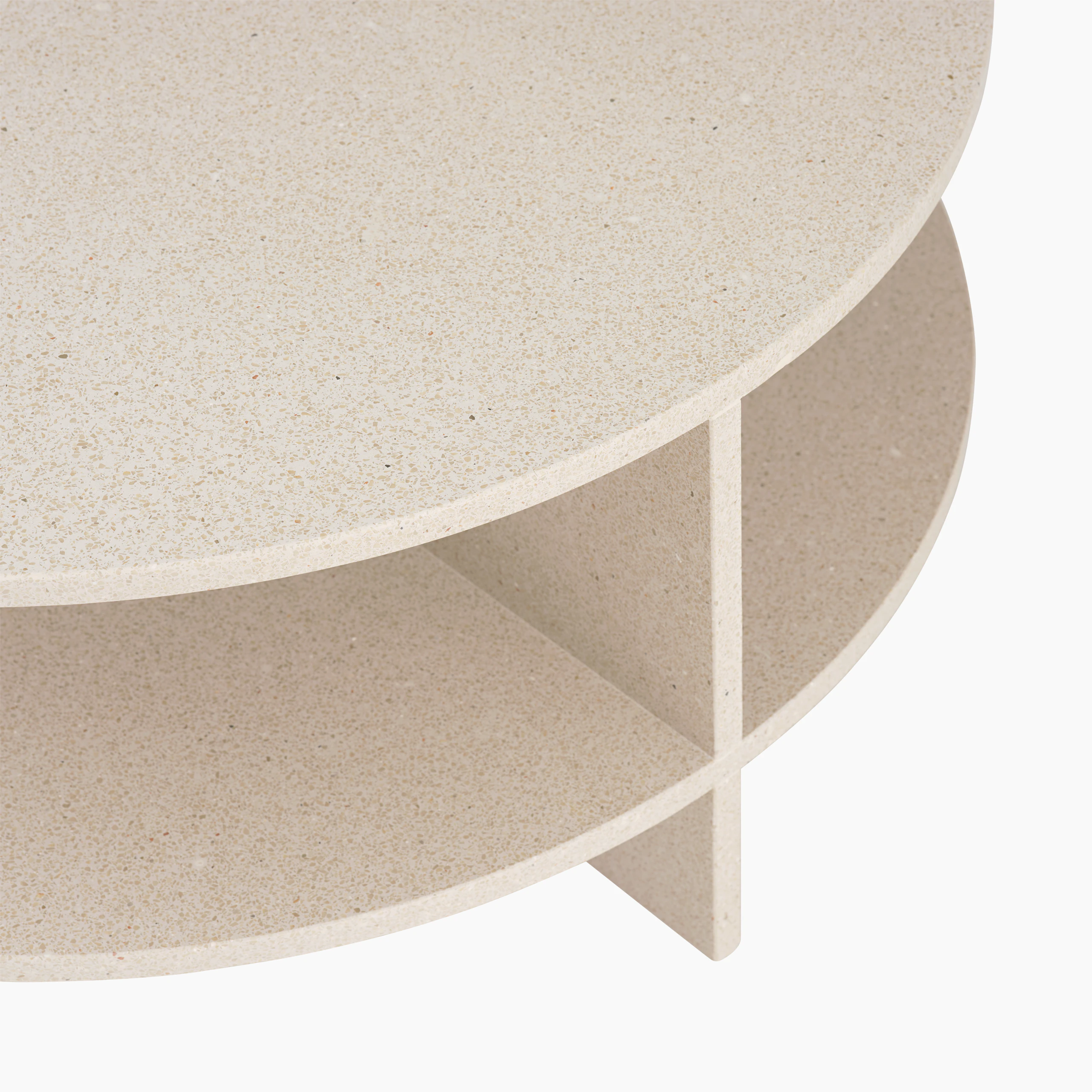 Detailed shot of Halves Coffee Table in Light Taupe