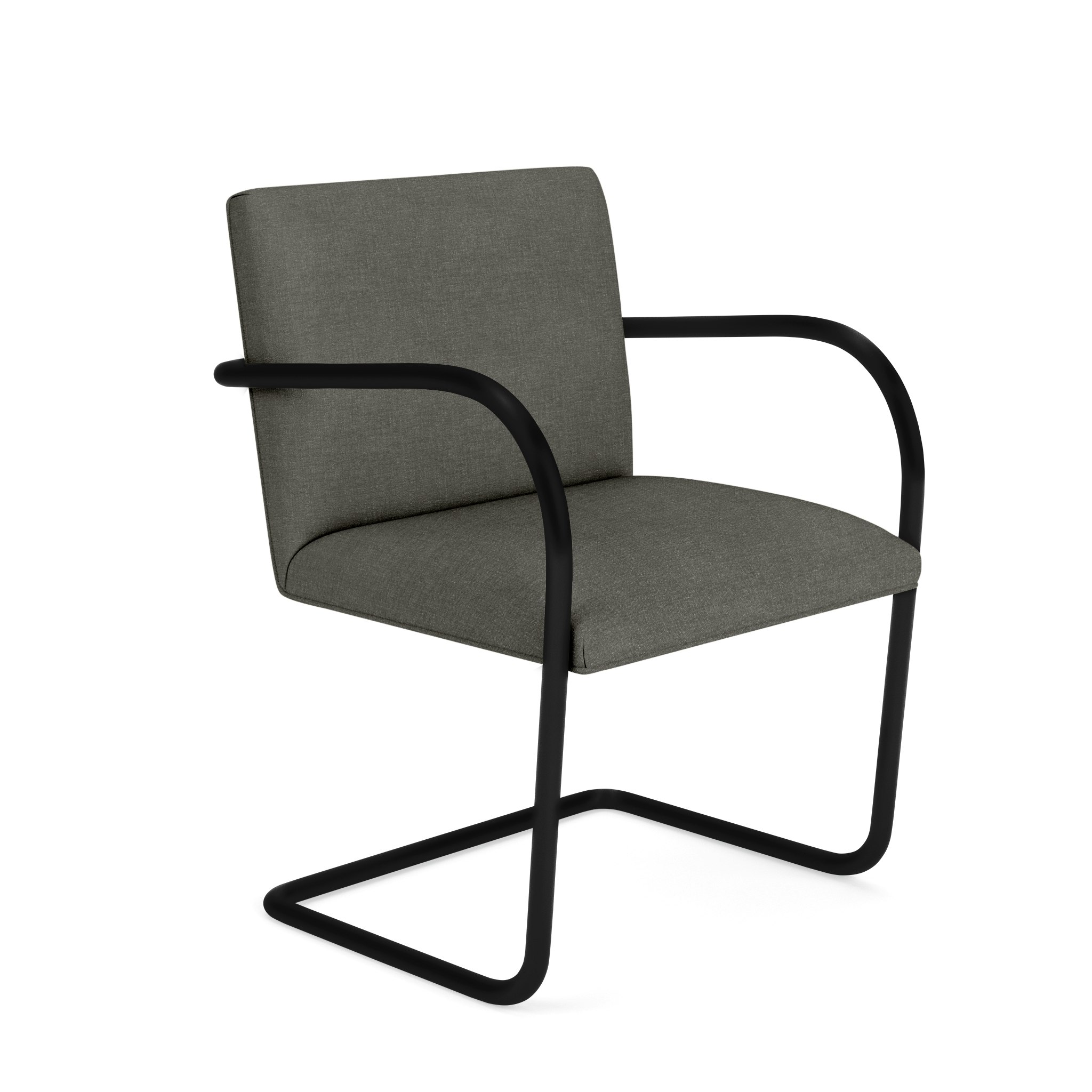 Brno Tubular Chair - Armchair, Topos, Cliff, Black