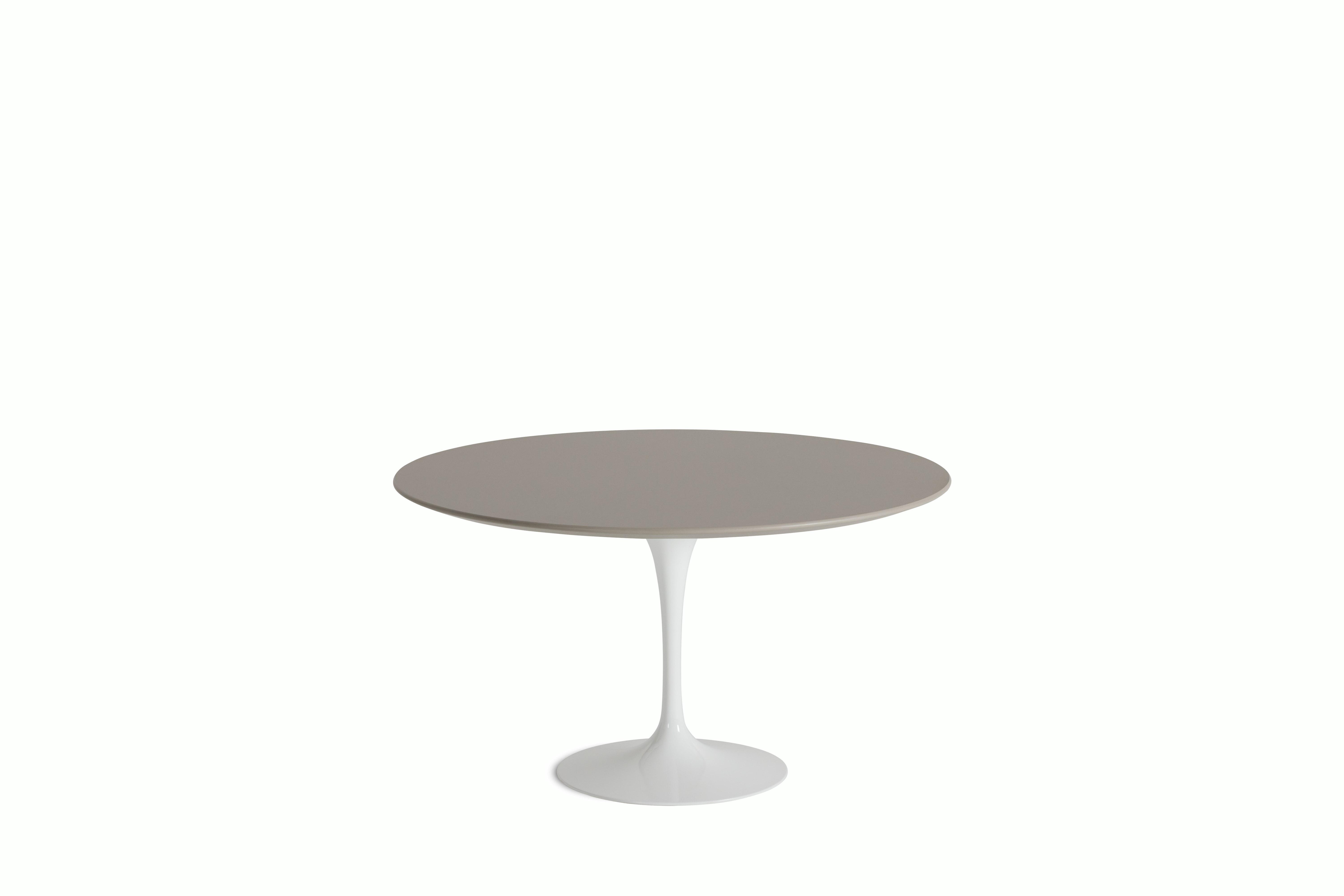 Saarinen Dining Table - Round, 60 Inch, Laminate, Modern Clay, White Base