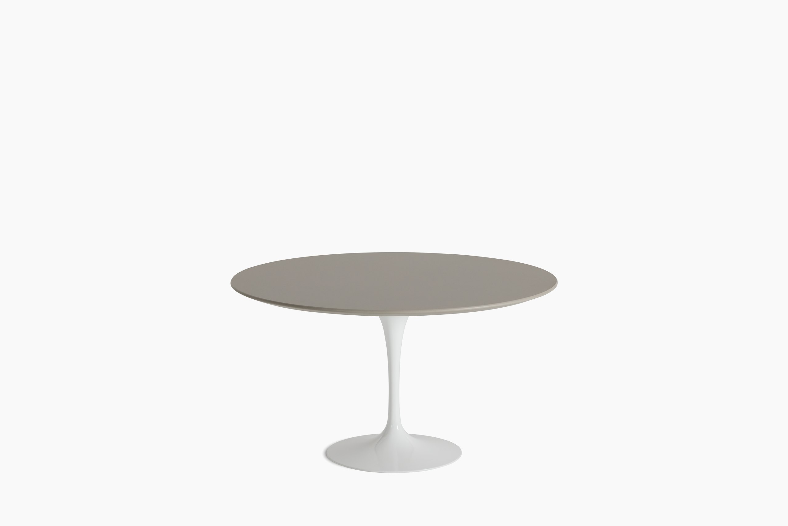 Saarinen Dining Table - Round, 60 Inch, Laminate, Modern Clay, White Base