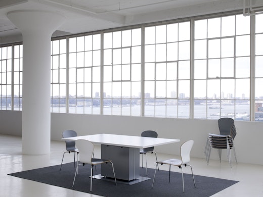 Propeller Conference Table with Rectangular Drum Base