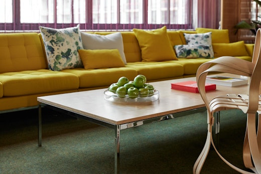 Design Days 2021 florence knoll sofa florence knoll coffee table knoll at fulton market hospitality and café