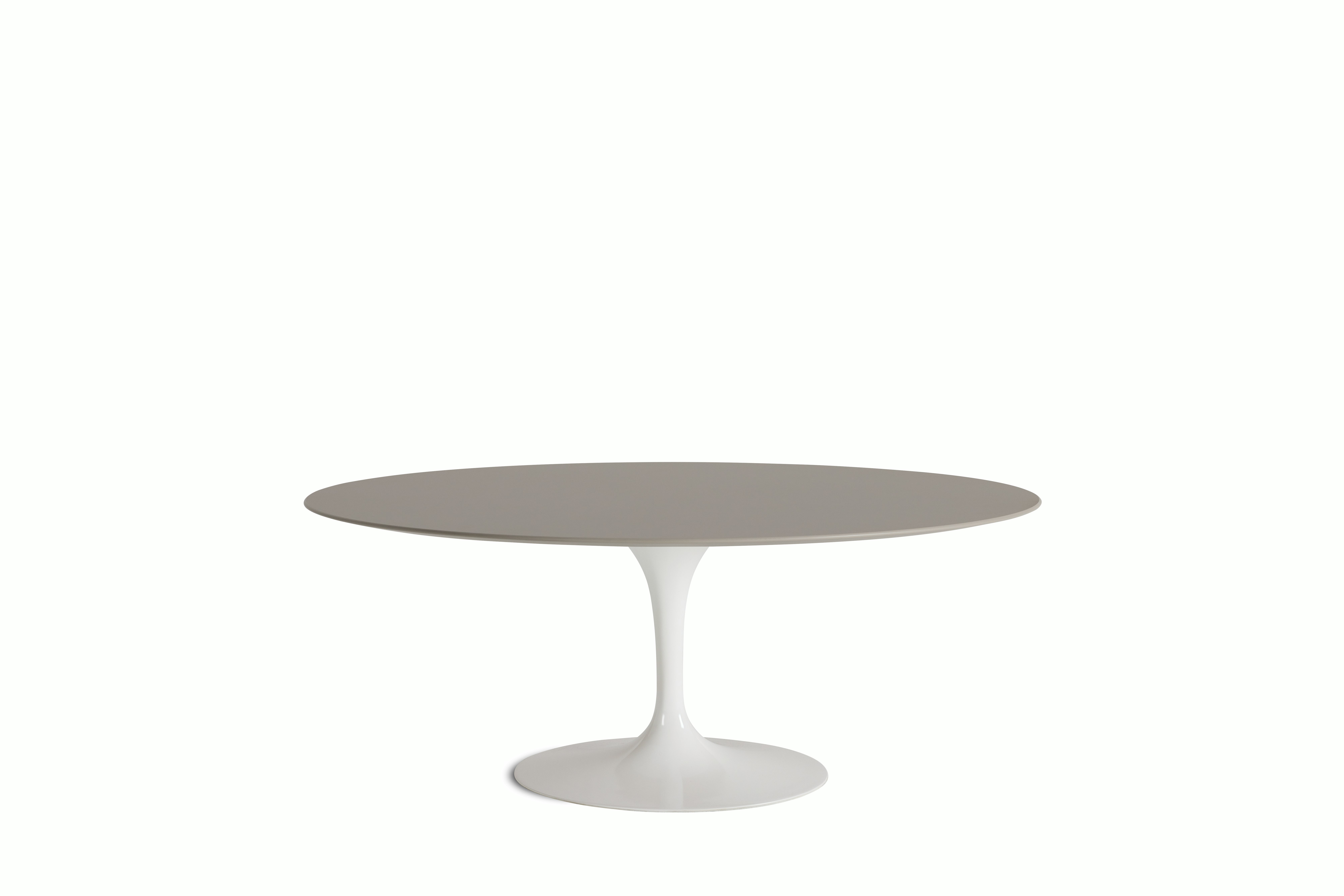 Saarinen Dining Table - Oval, 72 Inch, Laminate, Modern Clay, White Base