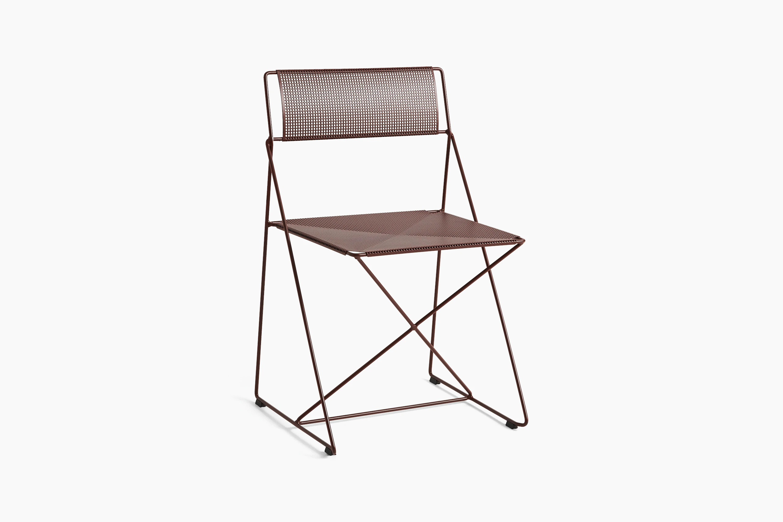 X Line Outdoor Chair - Iron Red Frame, Iron Red Seat