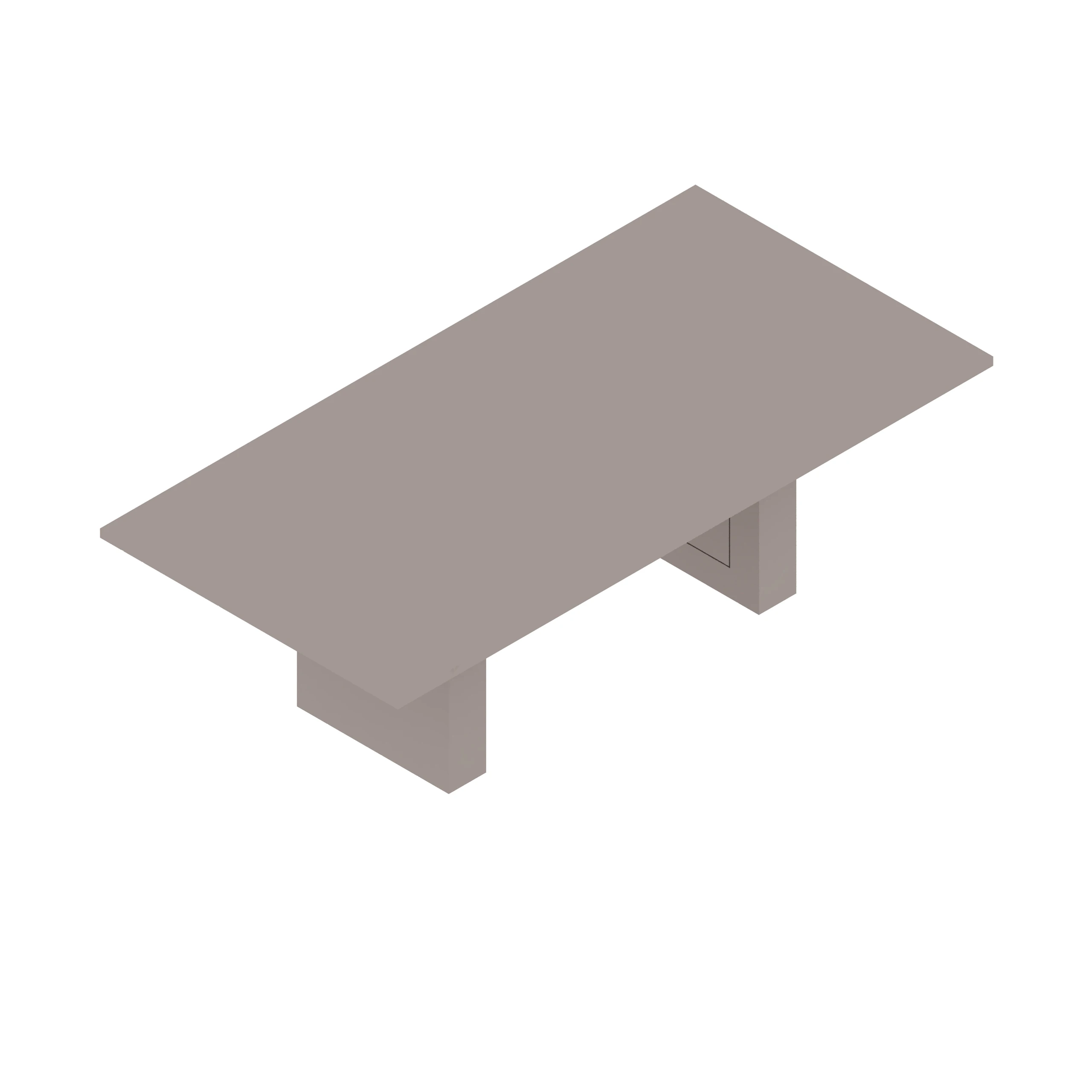 A generic rendering - JD Conference Table | Rectangular Top | Rectangular Base