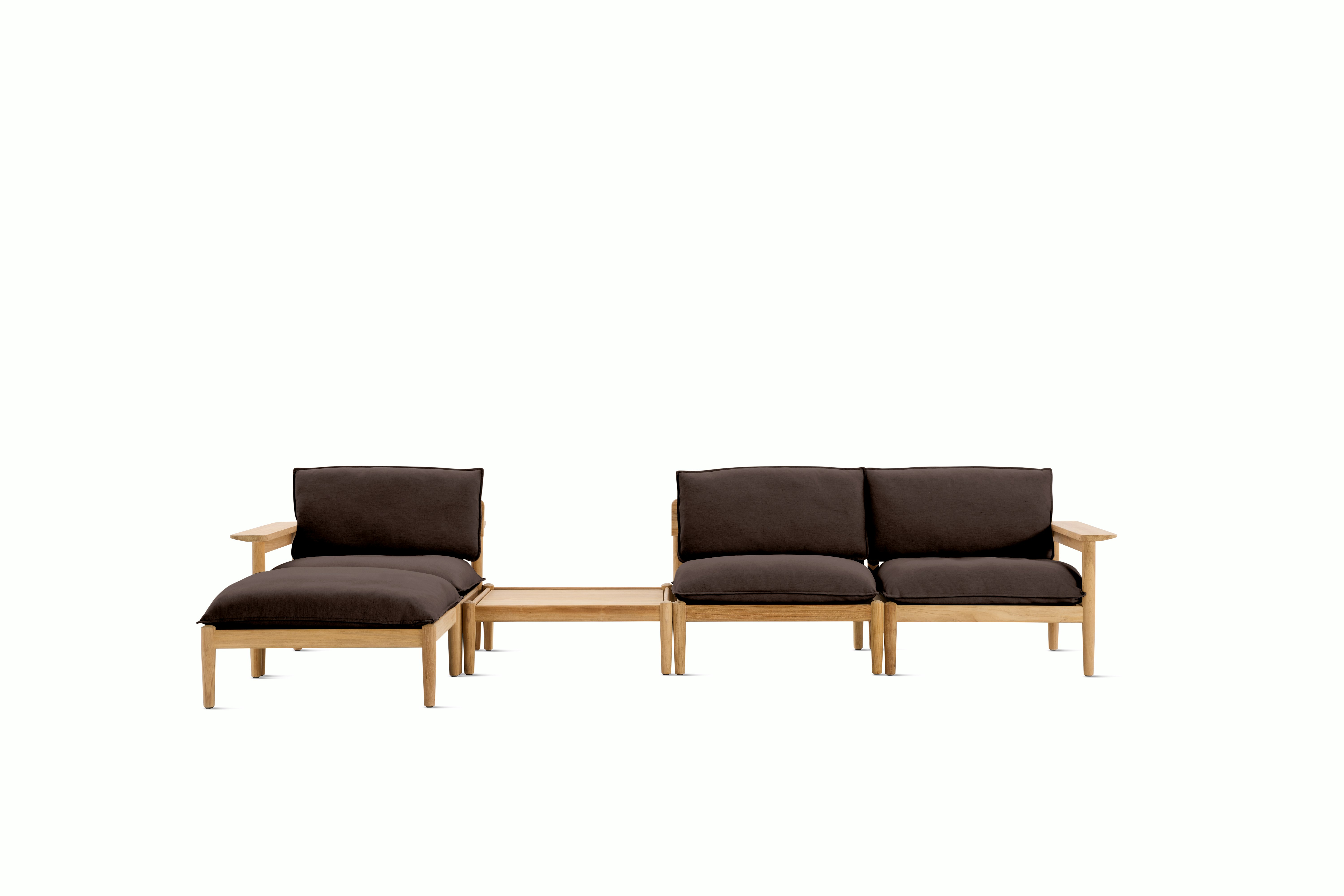 Terassi Sectional Sofa with Table - Sable, FSC Certified