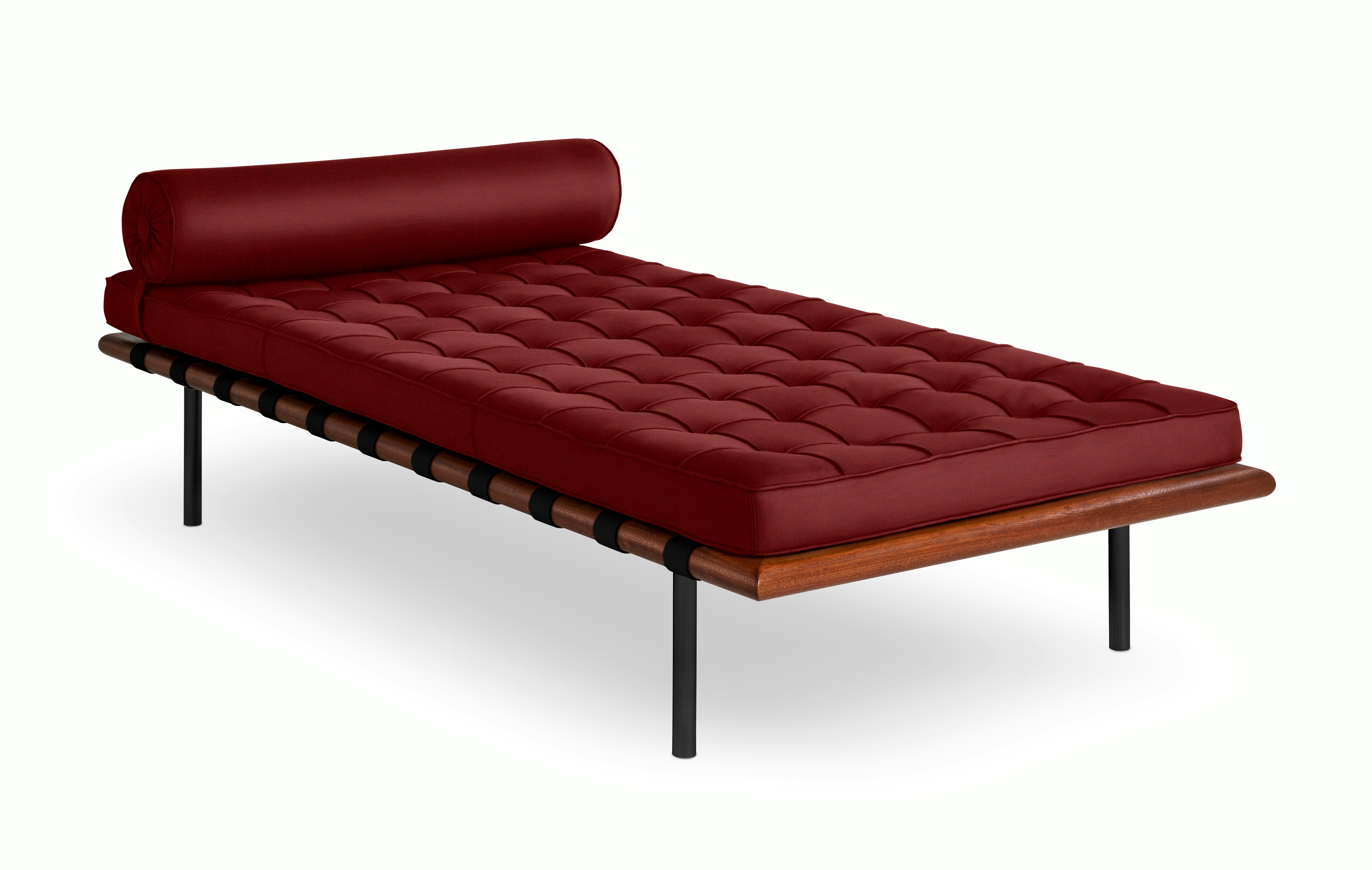 Barcelona Couch in Knoll Velvet,  Flamenco,  Black