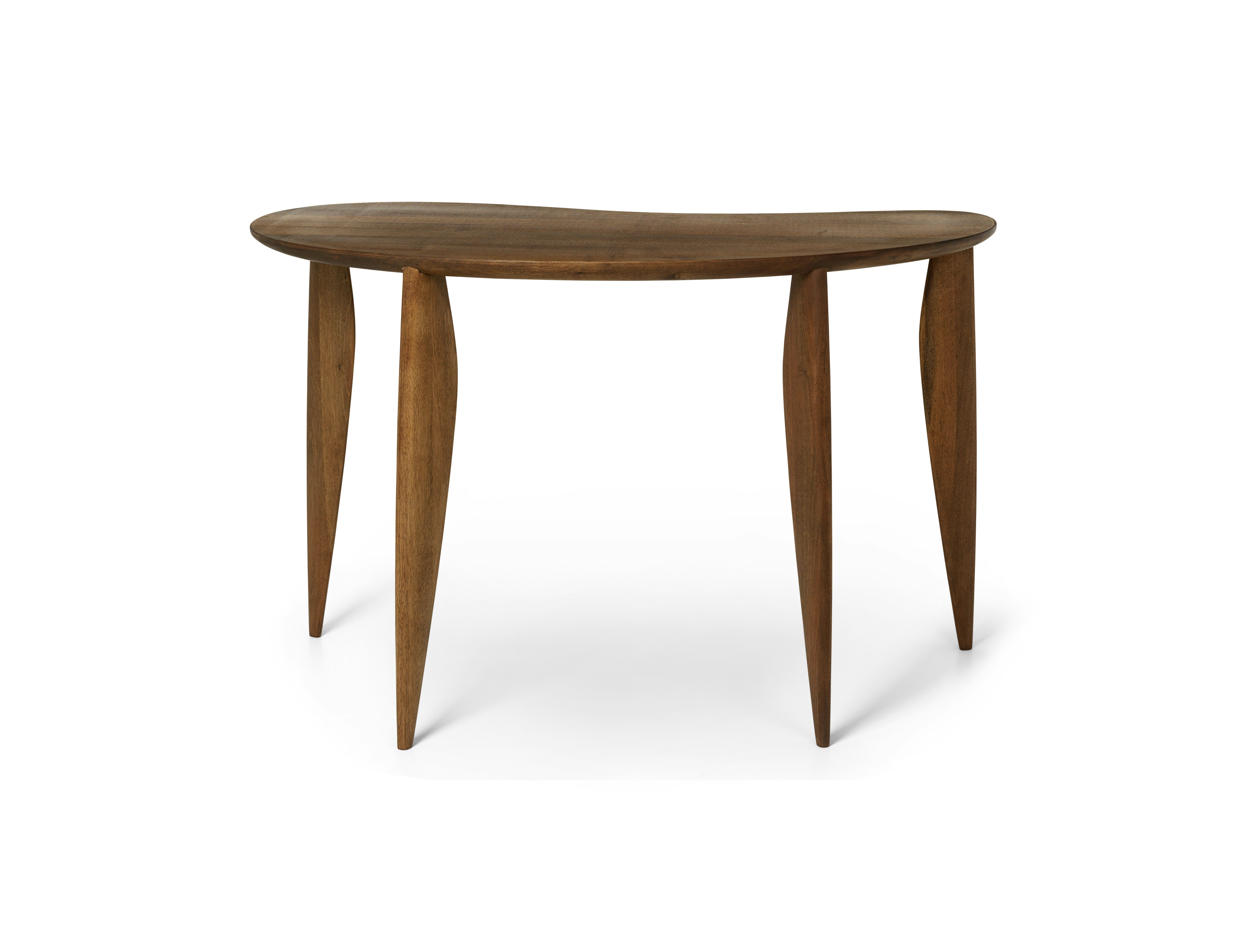 A Feve Desk in Walnut viewed from behind.