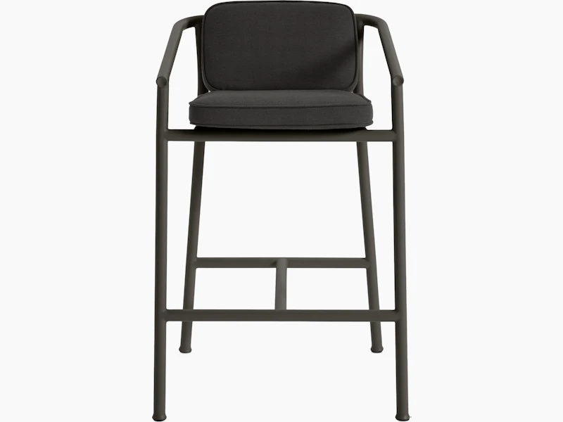 A Campus Outdoor Dining Stool viewed from the front.