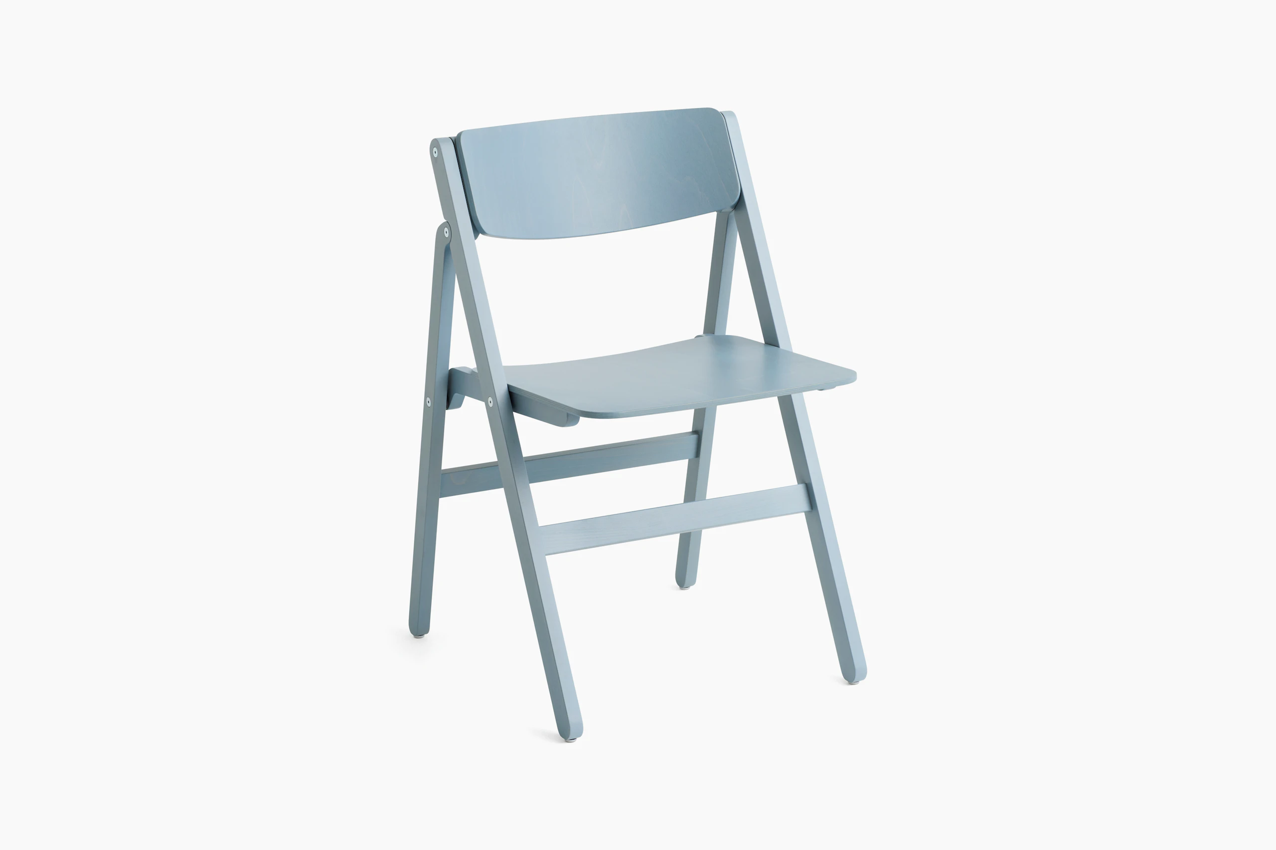 Backflip folding chair in cloud blue finish, angled