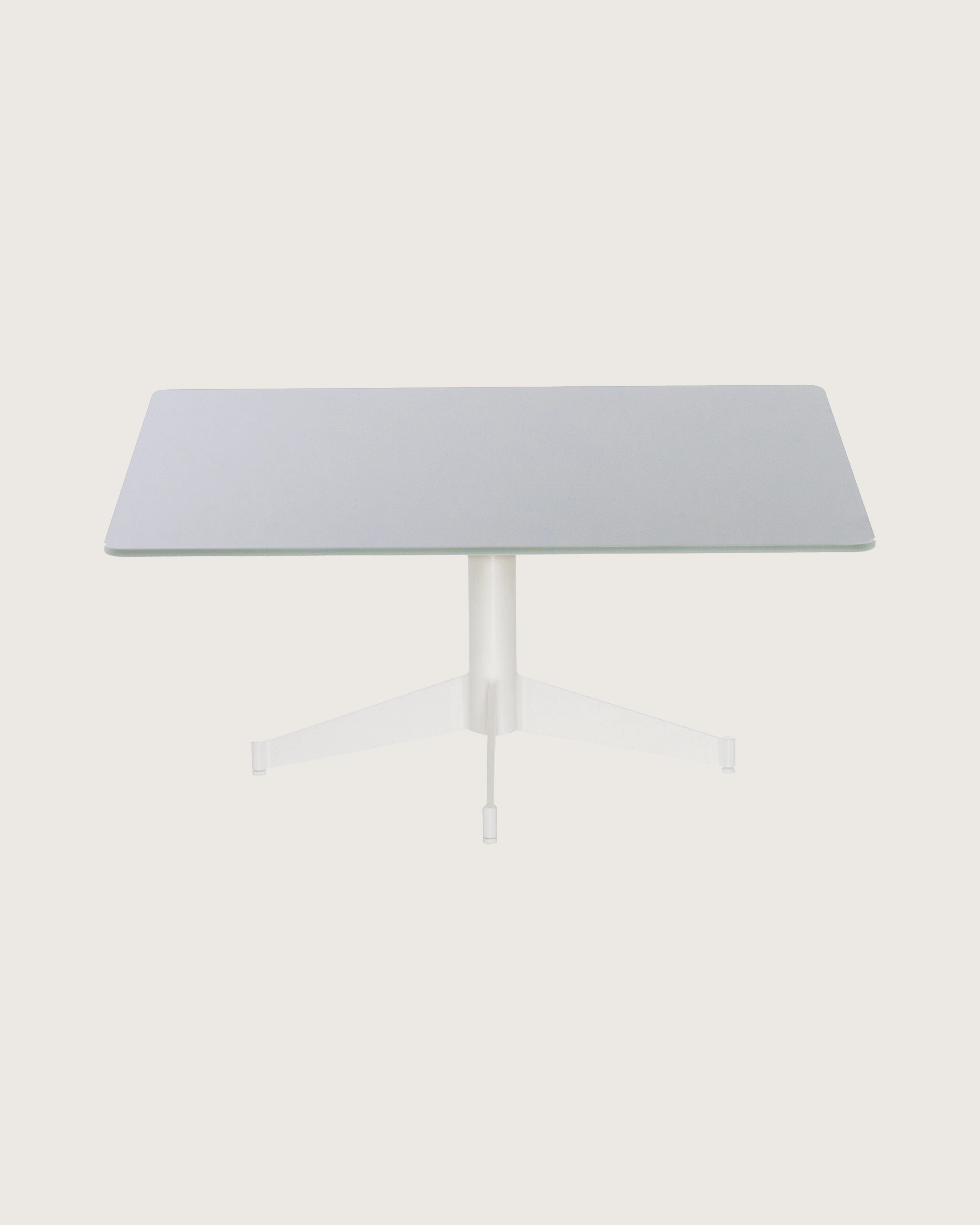 A MP Square Occasional Table with a back-painted glass top.