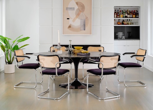 Saarinen Dining table Cesca chair