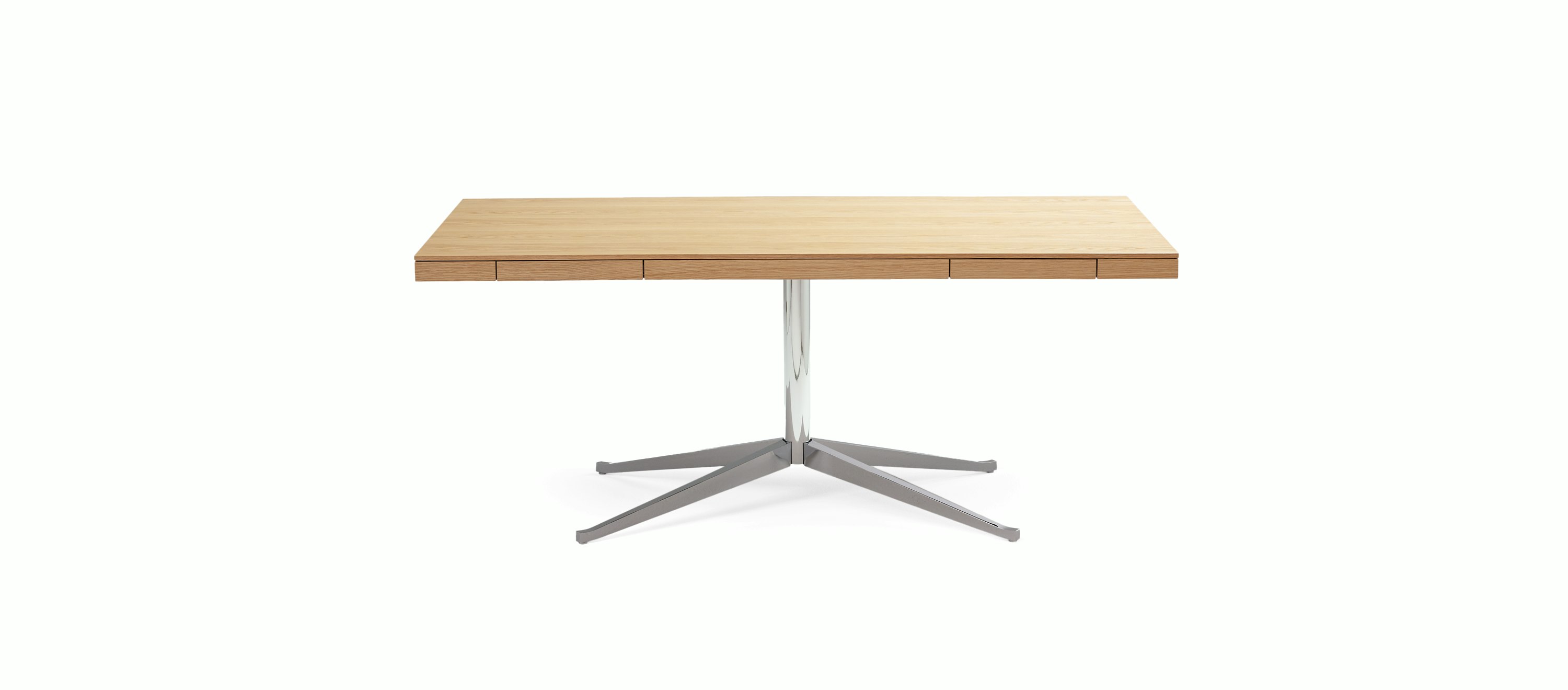 Florence Knoll Executive Desk - Natural Oak