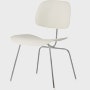 White and Chrome - Eames Molded Plastic Dining Chair (EC-127)