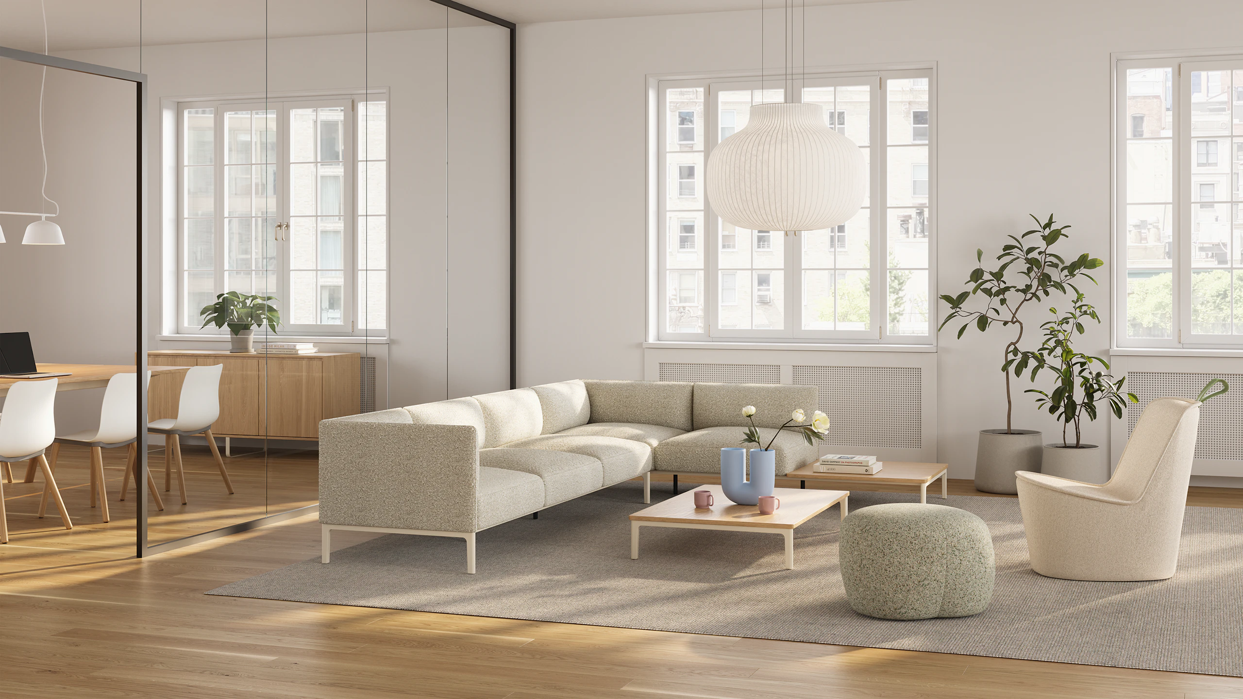 Mimo sofas in a breakout space.