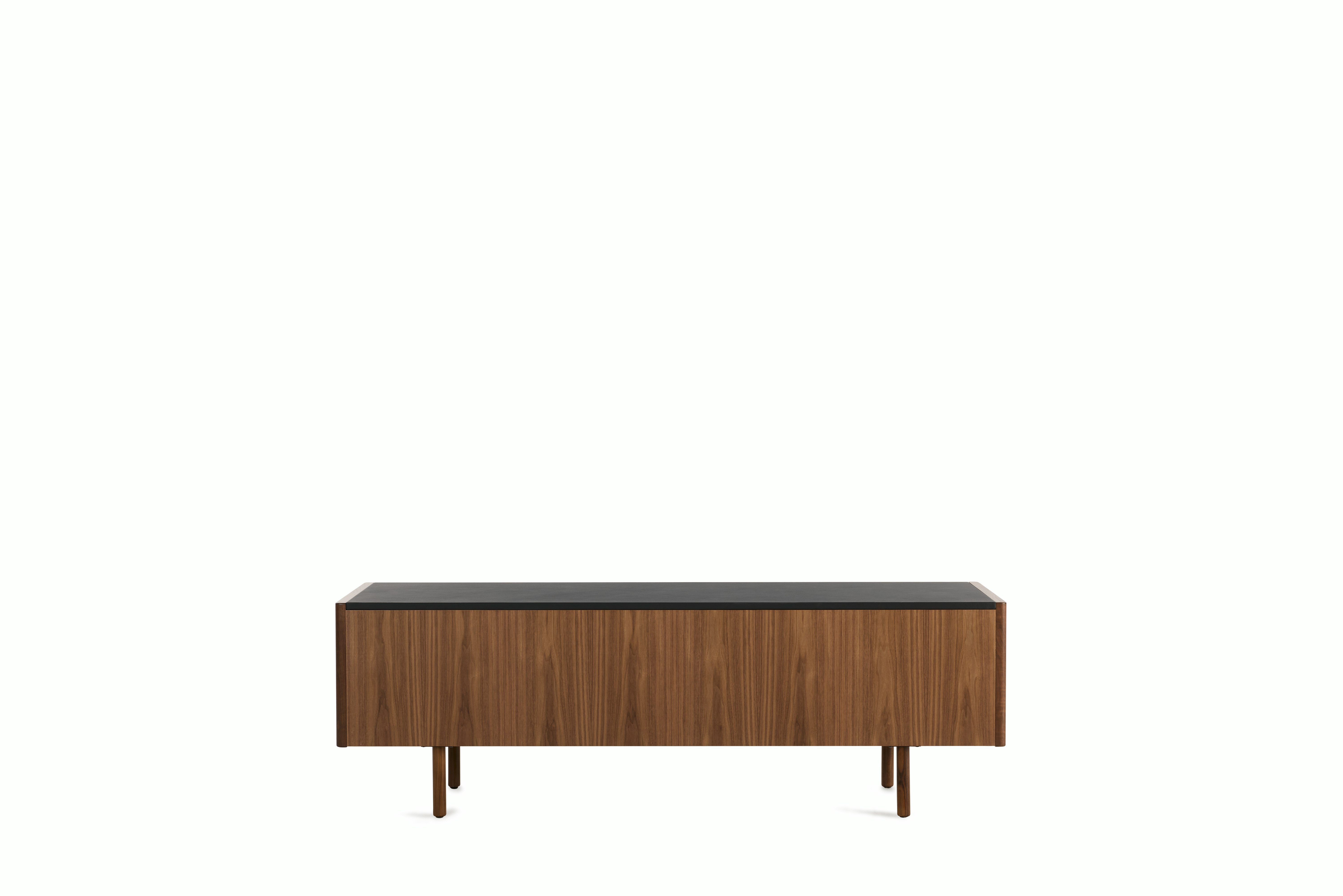 New Canaan Media Unit - black,  walnut