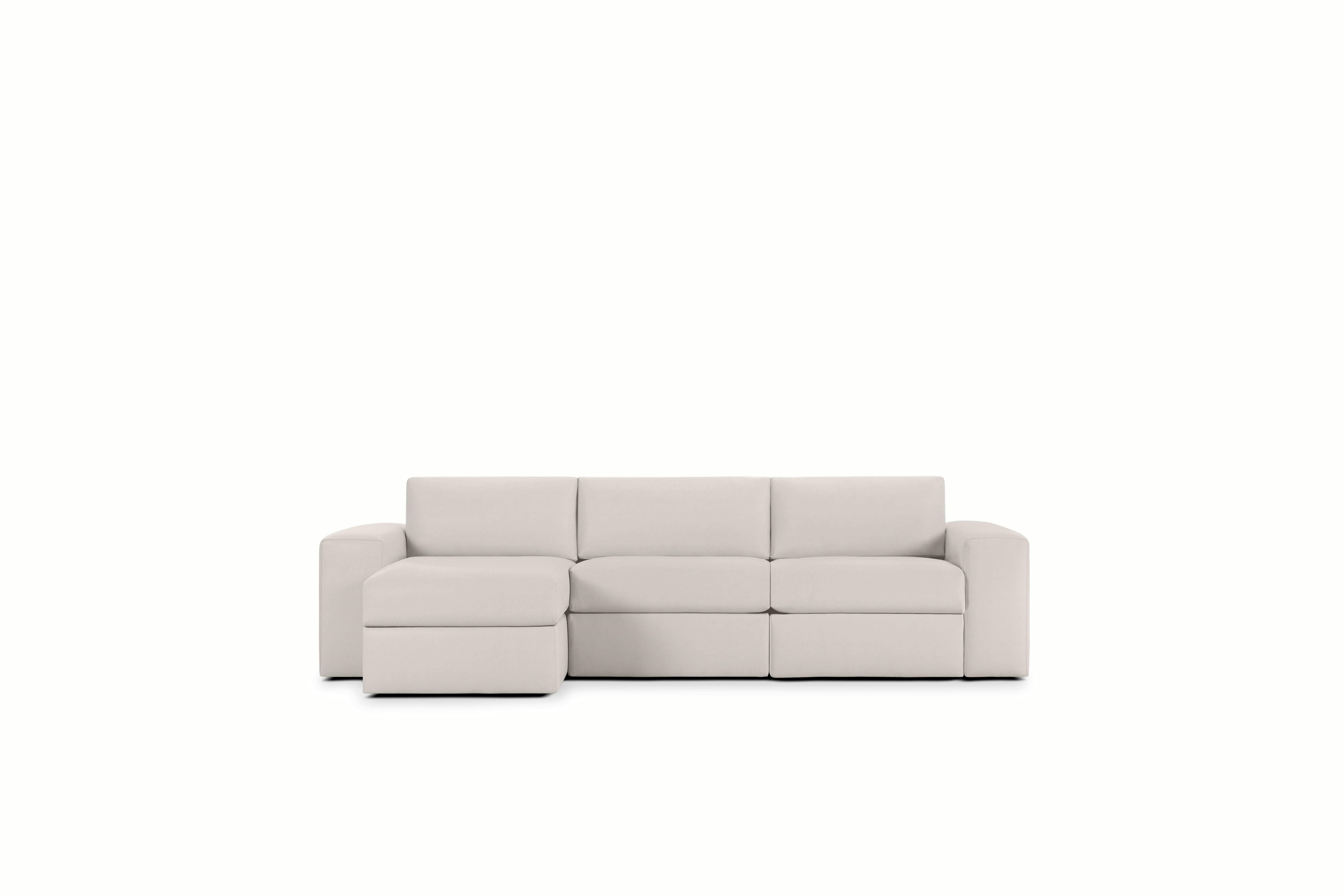 Irvin Sectional Chaise - Left,  Prone Leather,  Lotus