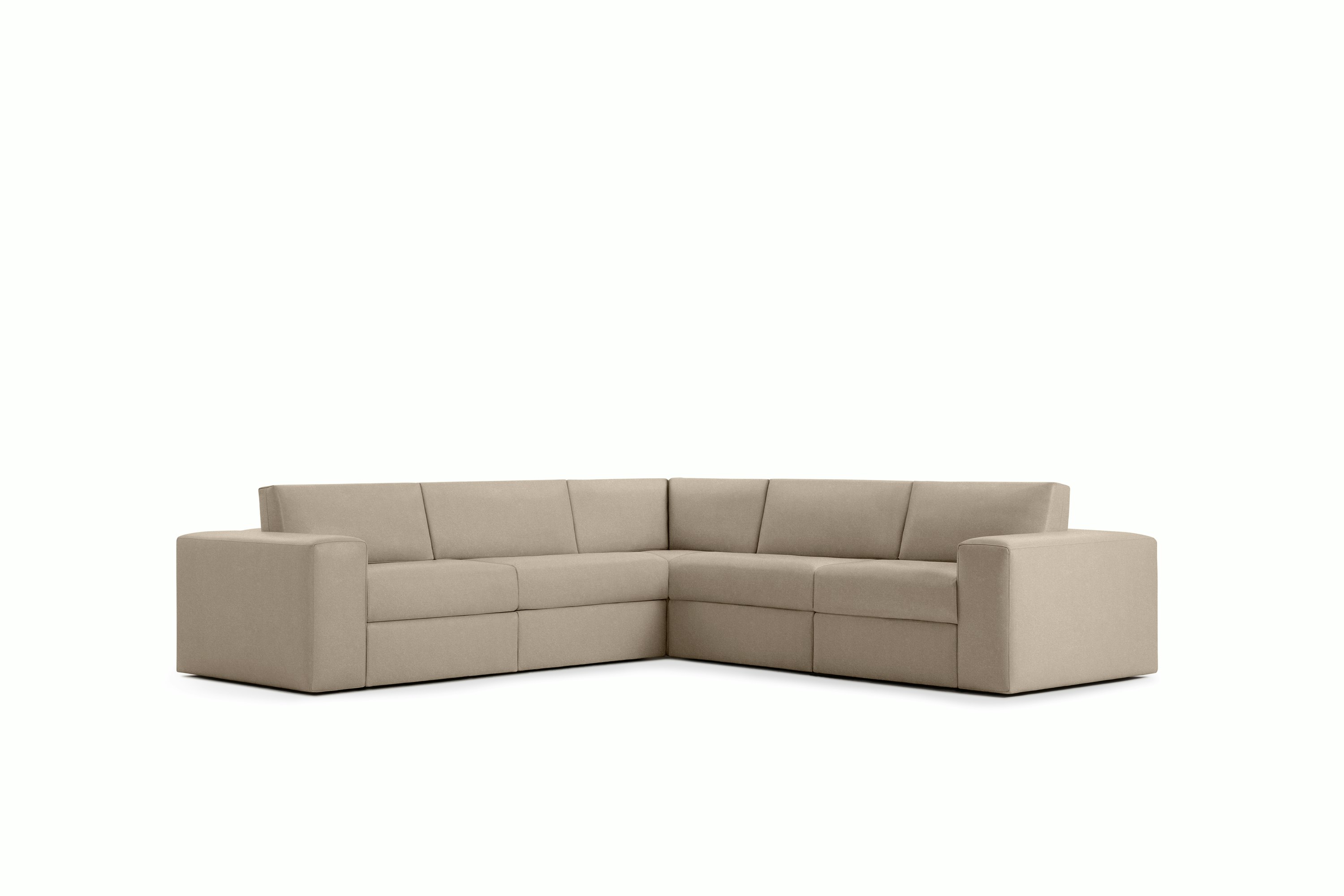 Irvin Corner Sectional -  Crypton Sintra Velvet,  Flax
