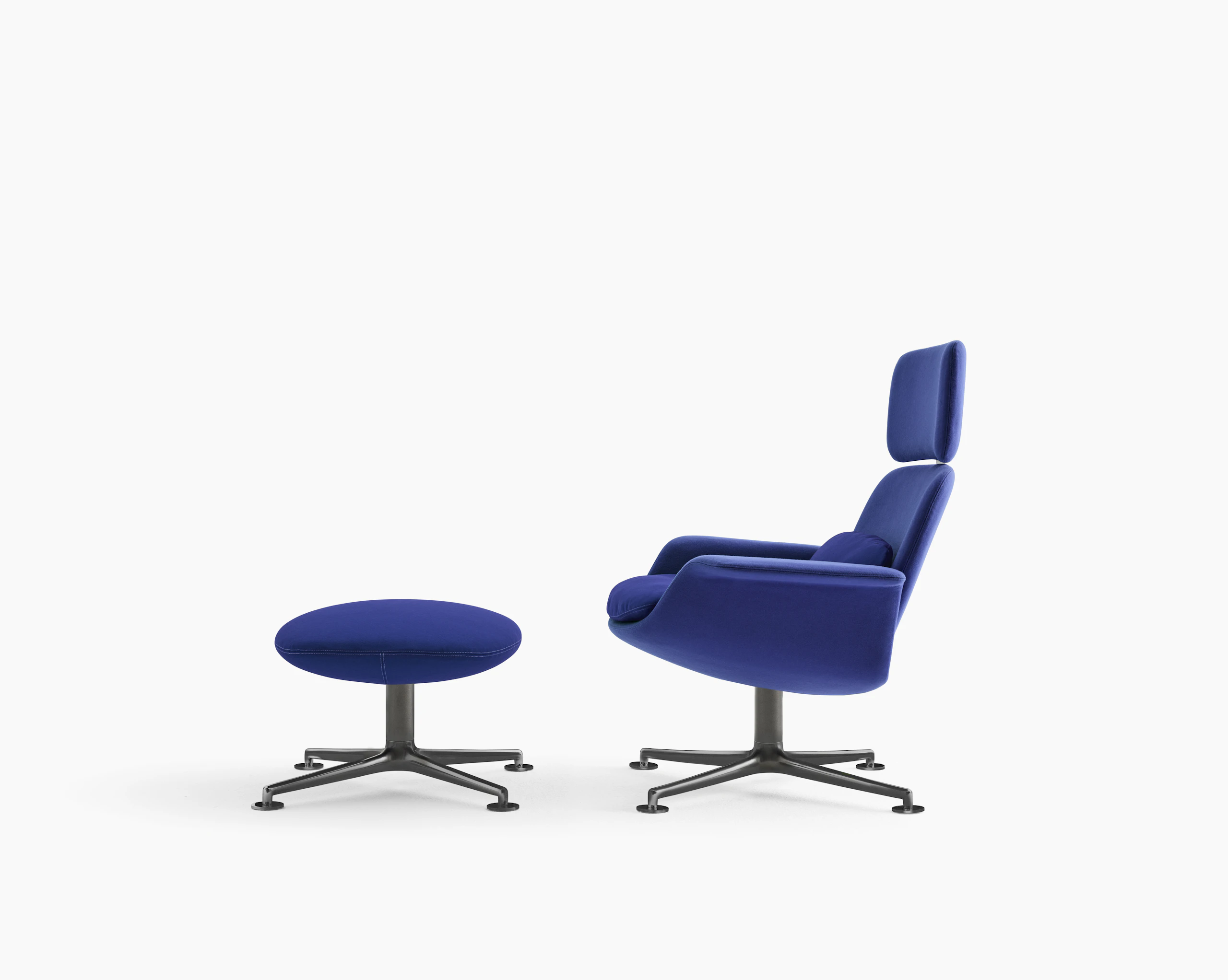 KN02 high back chair ottoman reclining recline piero lissoni lounge chair ottoman