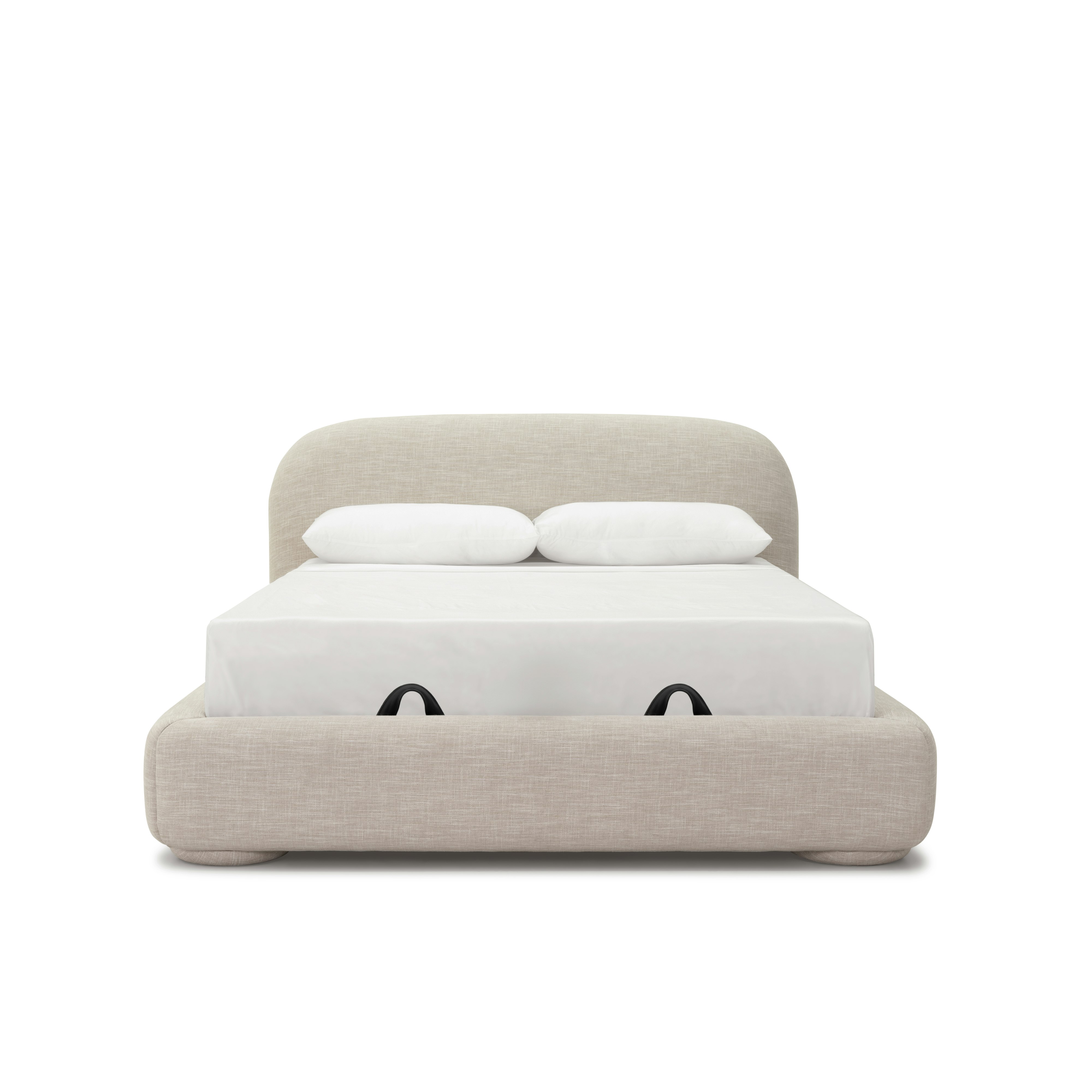 Lull Bed - King, Storage, Fabric, Byron, Oyster