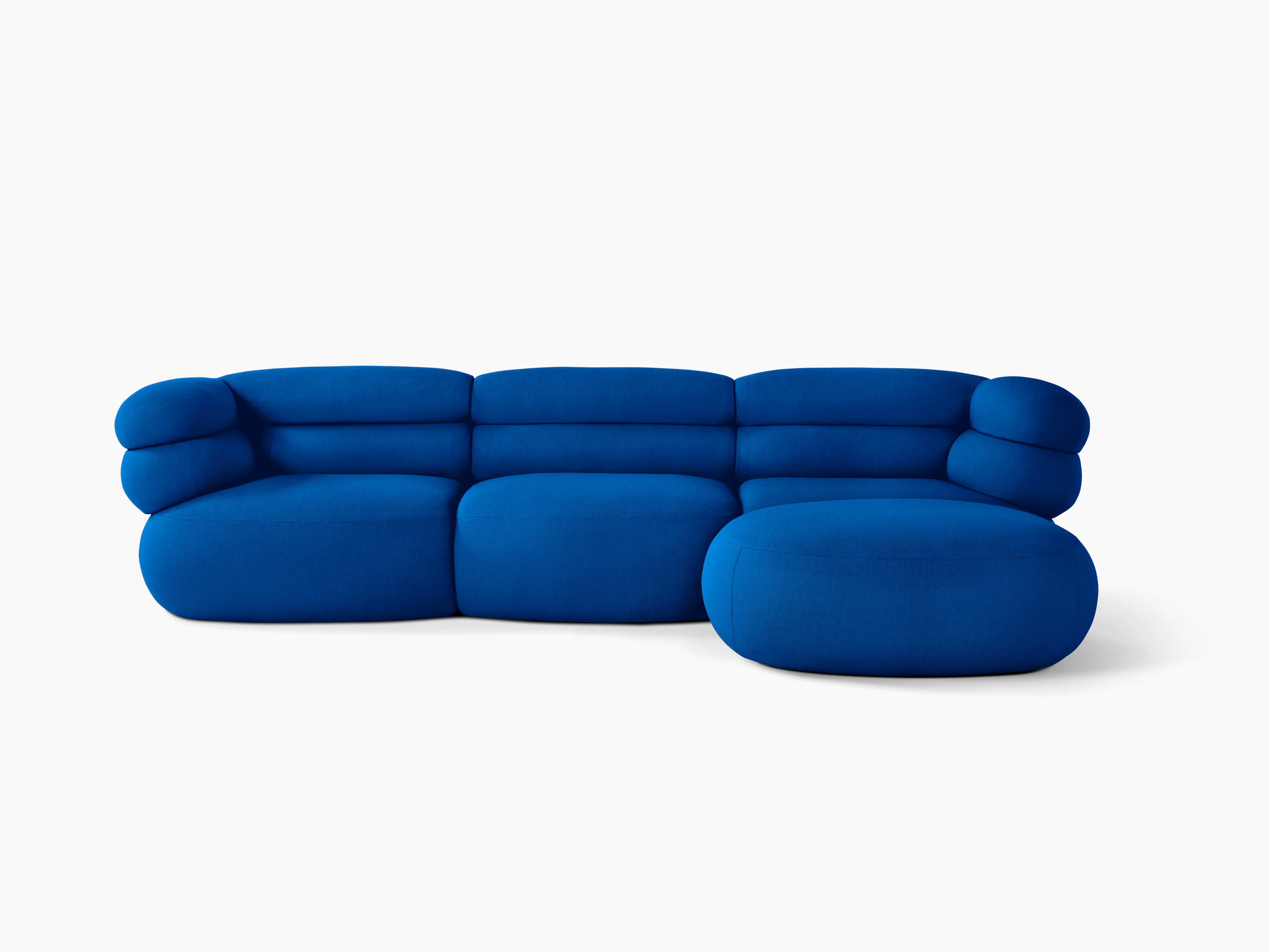 Biboni Sectional - Sectional Chaise, Left, Stretch Appeal, Cobalt