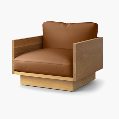 Pawson Drift Lounge Chair - Raise Leather, Sienna, White Oak Pawson Drift Lounge Chair - Raise Leather, Sienna, White Oak