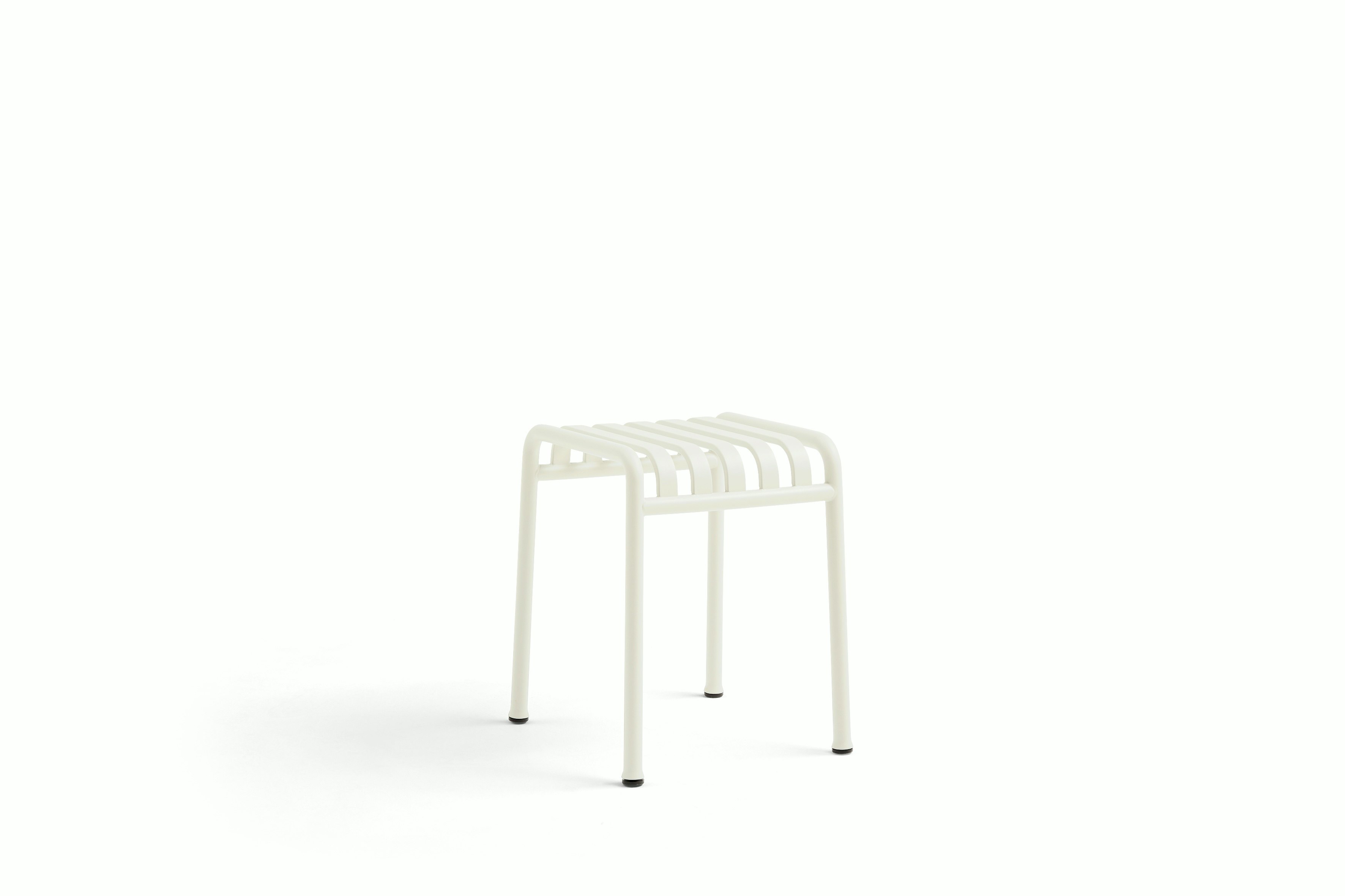Palissade Stool Side Table - White