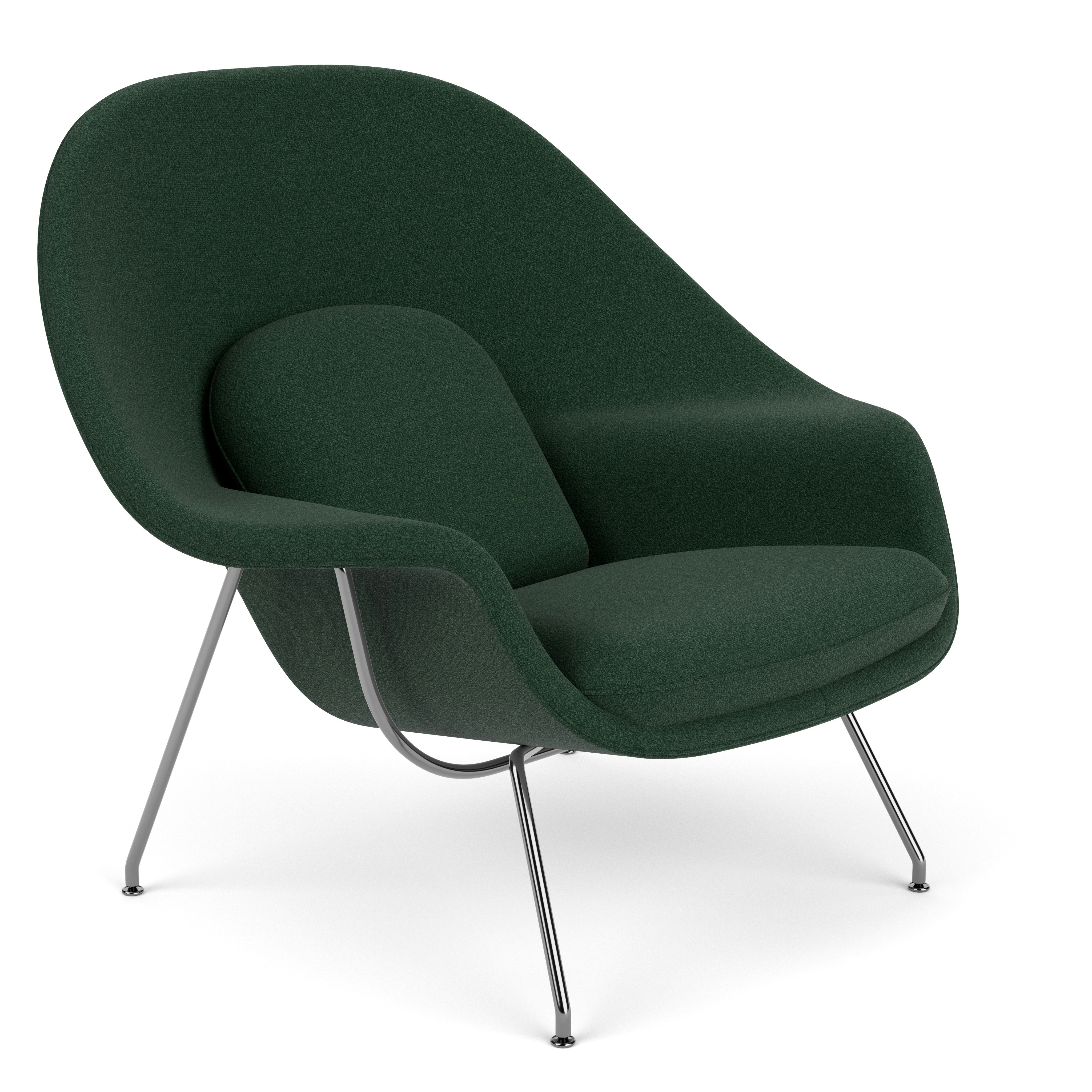 Womb Chair - Medium,  Classic Boucle,  Inform,  Polished Chrome