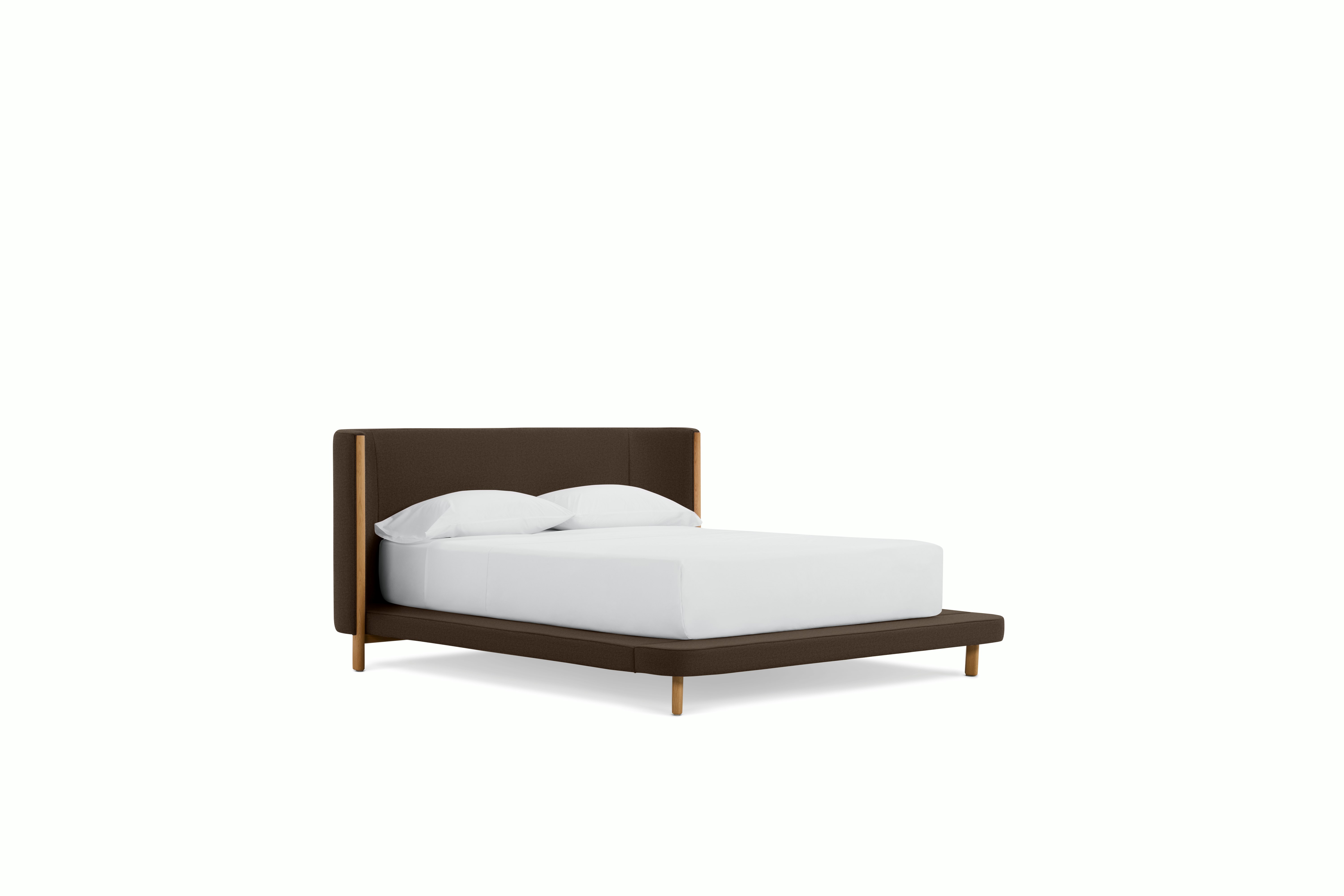 Emmy Bed - Tall, Queen, Oak, Pecora, Chocolate