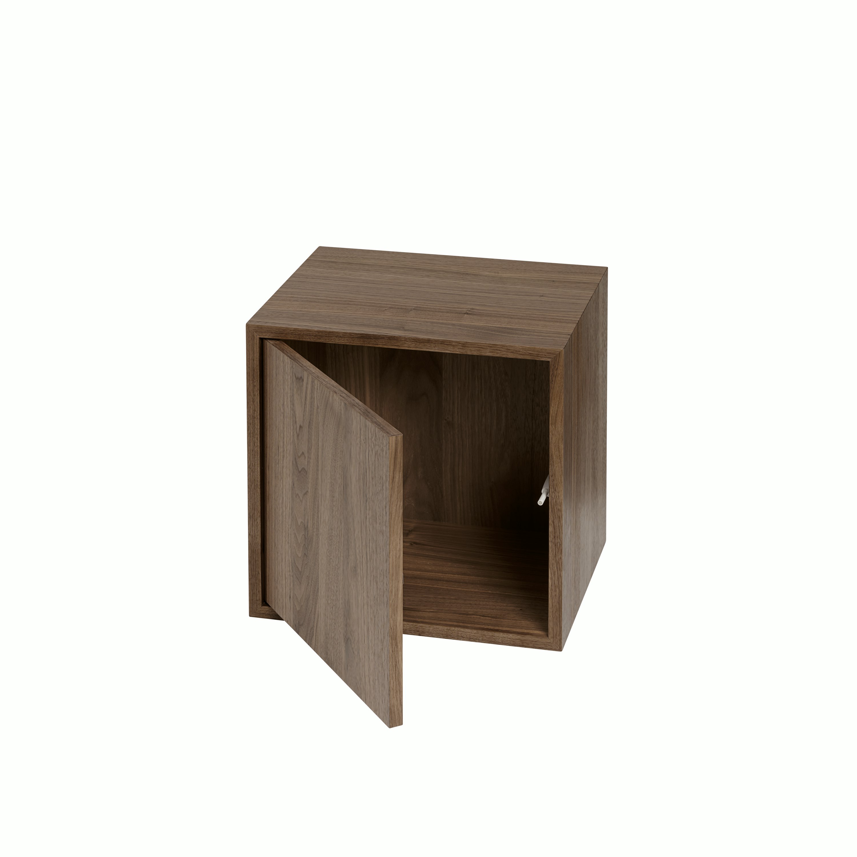 Stacked Storage Boxes - With Door, Medium, Walnut
