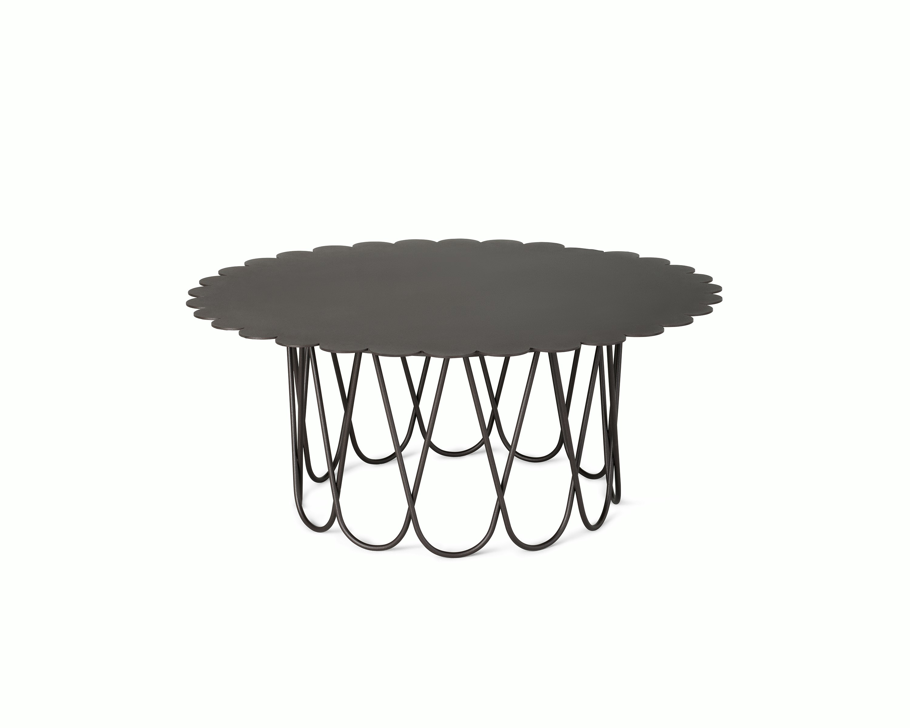 Large black Girard Flower Table on white background.