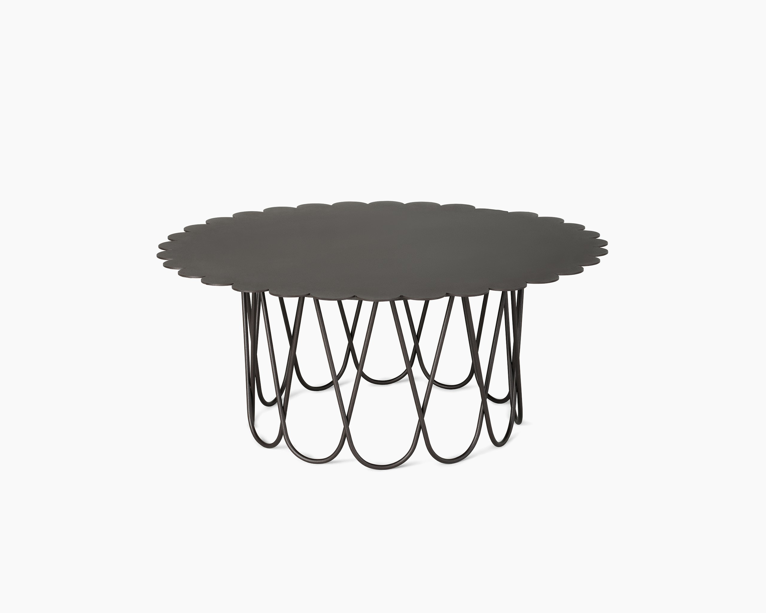 Large black Girard Flower Table on white background.