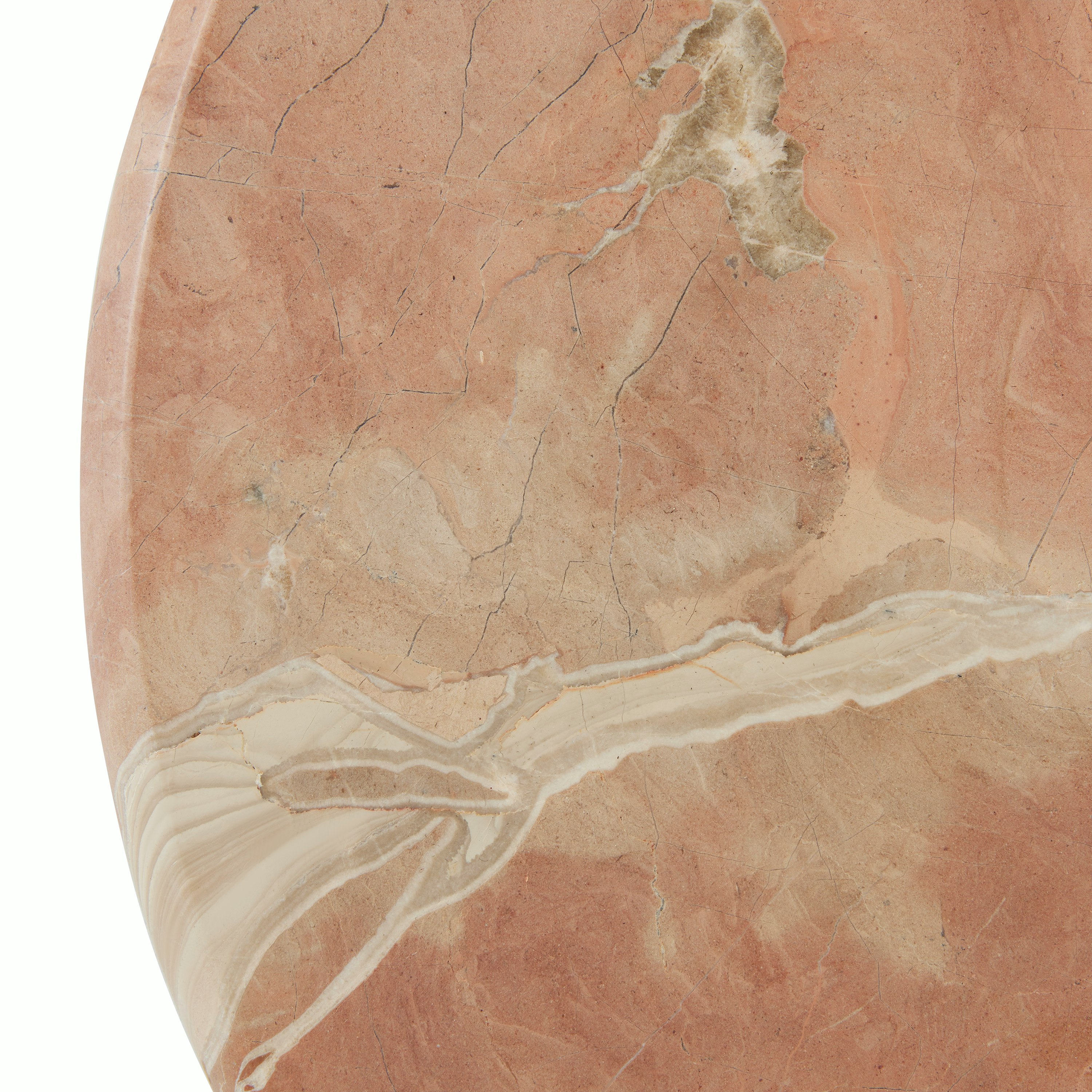 Bistro Dining Table - Desert Rose Marble detail