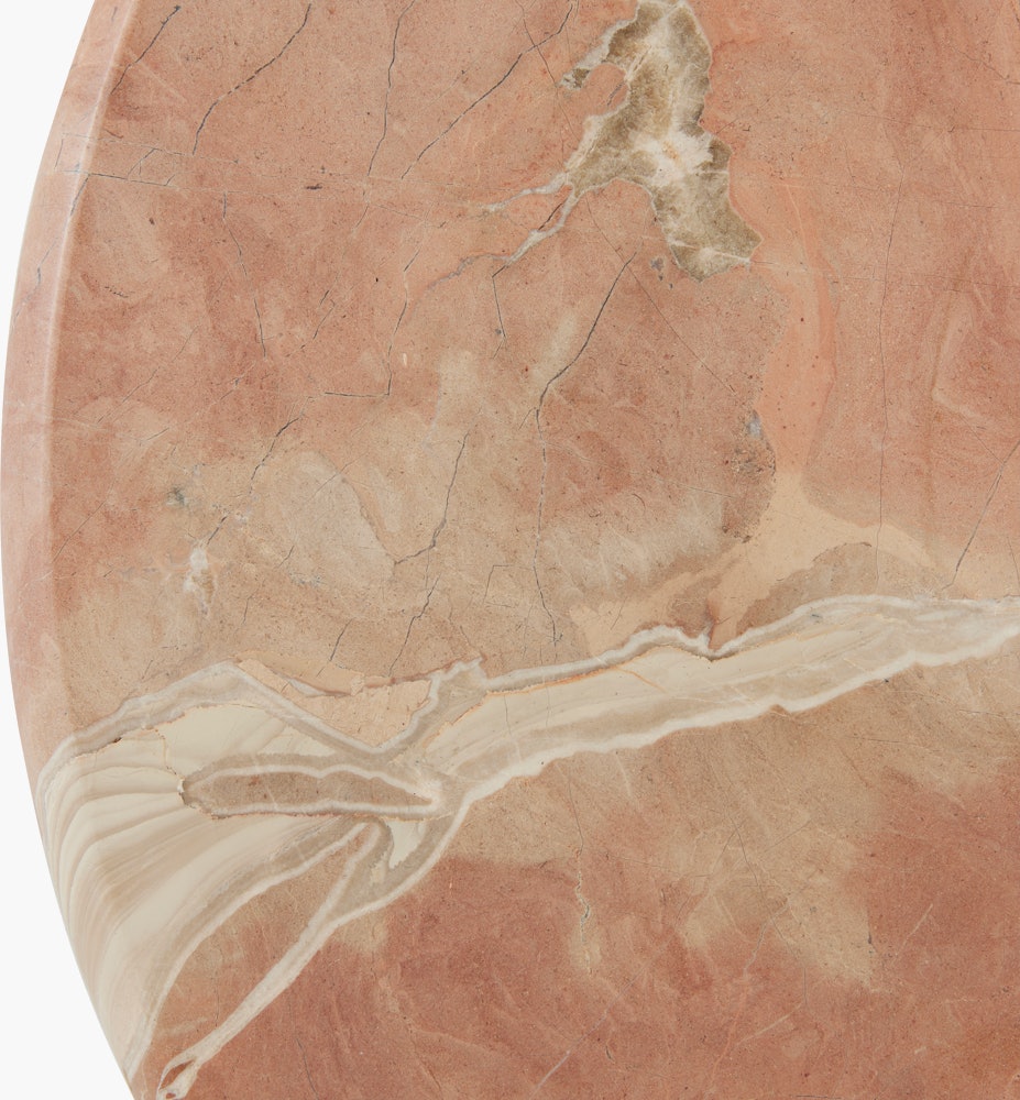 Bistro Dining Table - Desert Rose Marble detail