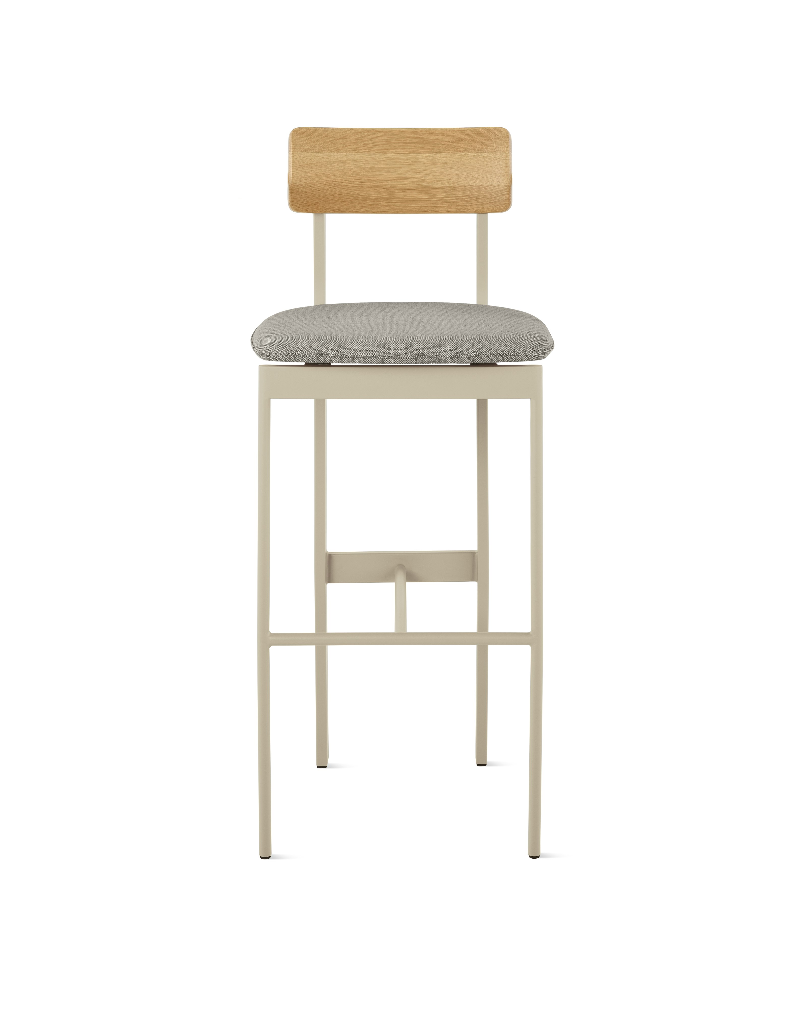 Betwixt Mixed Materials Stool - bar stool,  warm grey,  oak,  sycamore