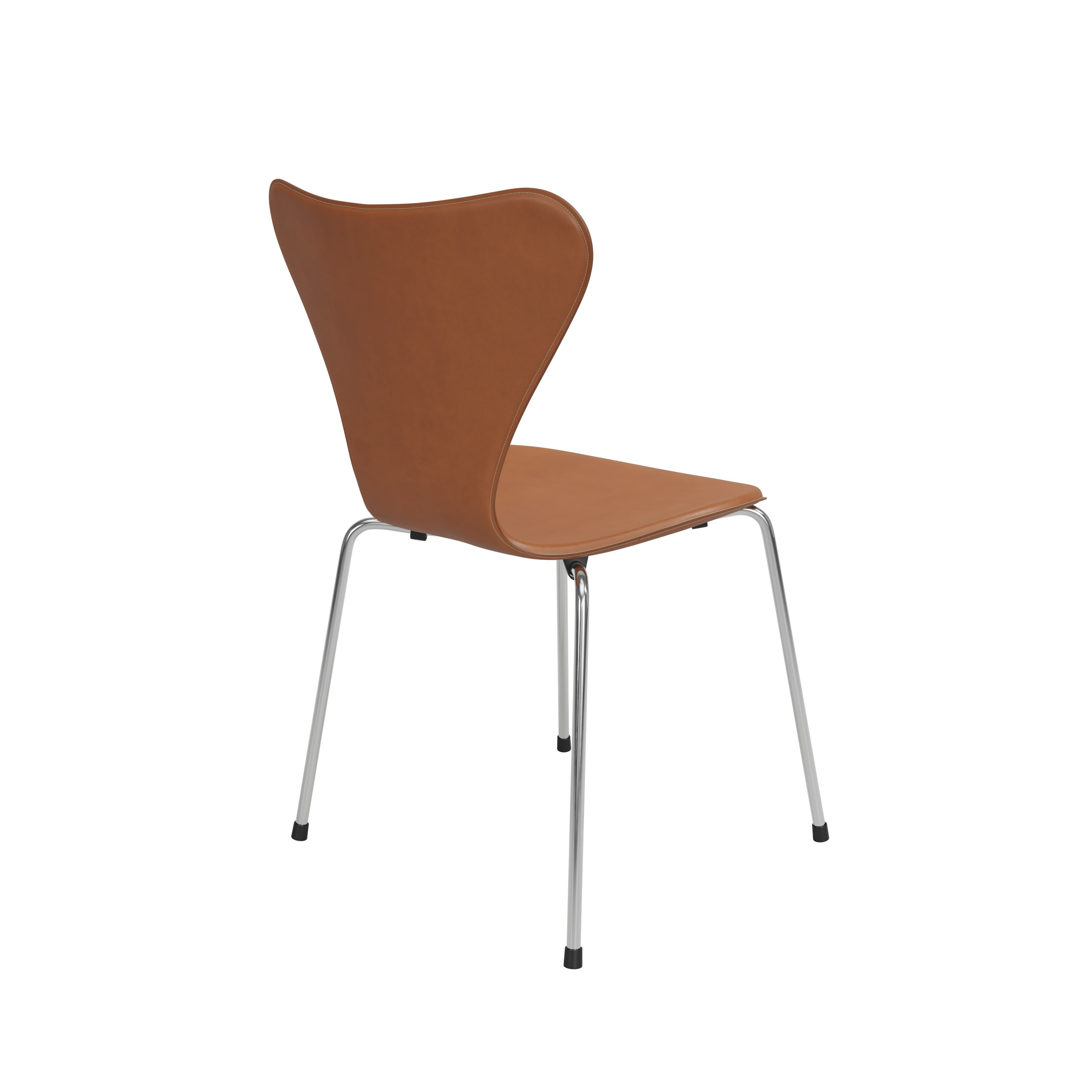 Series 7 Tailored Chair - Saddle Brown, Chromed Steel