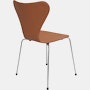 Series 7 Tailored Chair - Saddle Brown, Chromed Steel