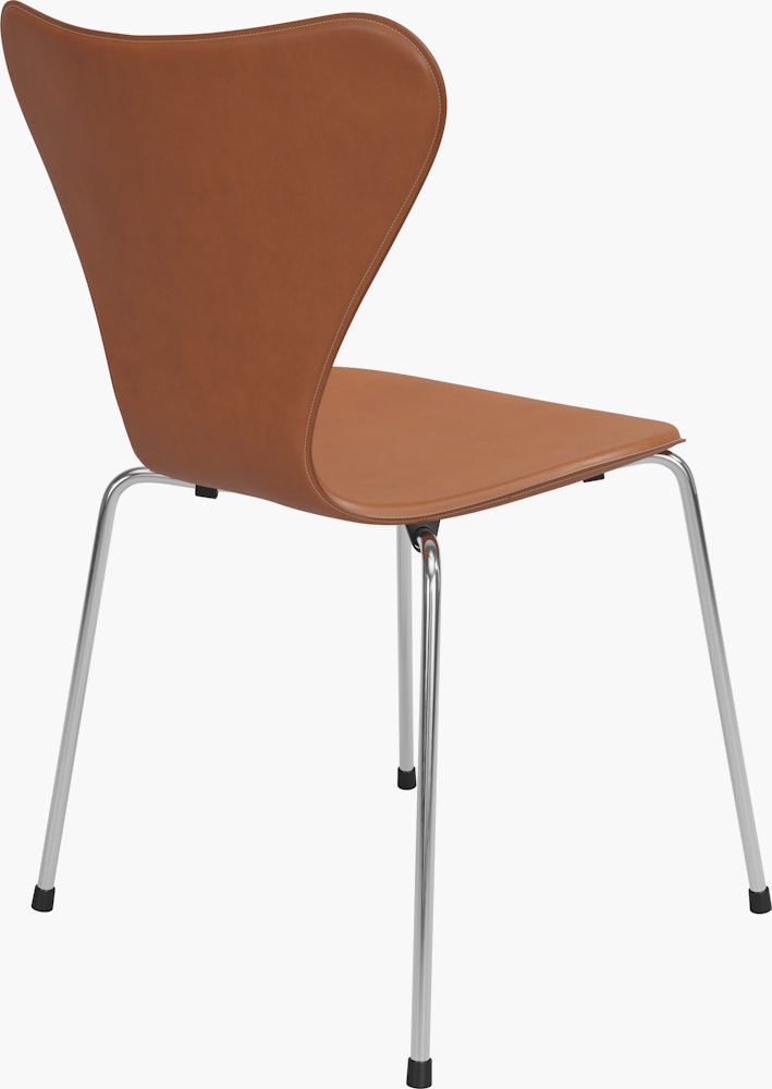 Series 7 Tailored Chair - Saddle Brown, Chromed Steel