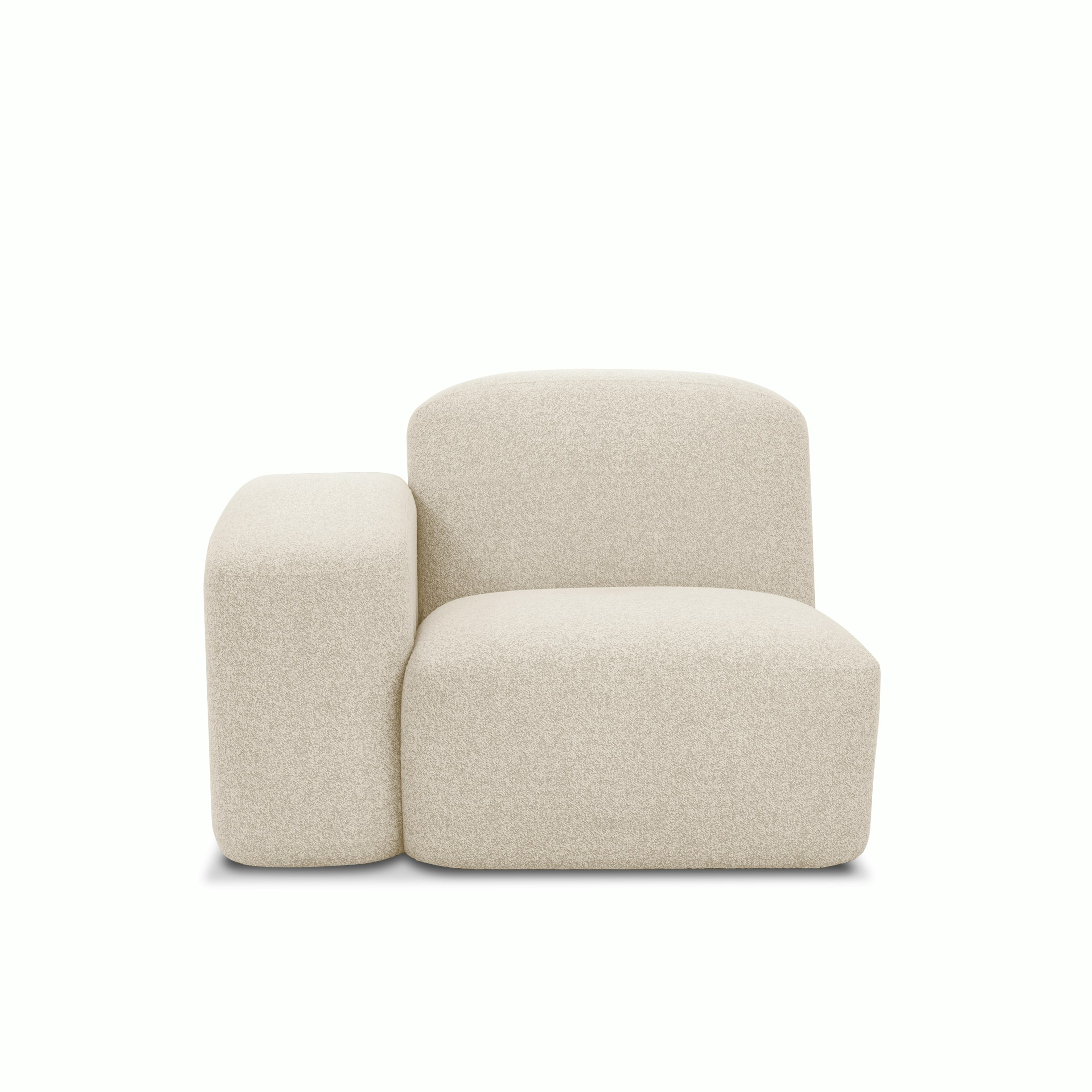Muse Outdoor One Arm Single Seat - Left Arm Facing, Collaroy Static