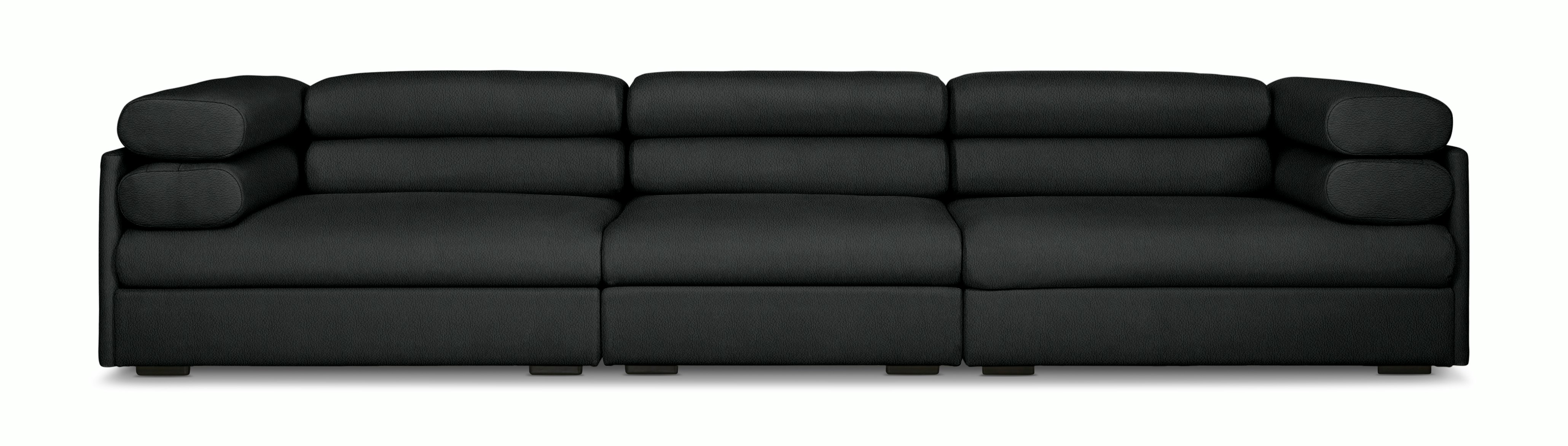 Elogio Sofa - Four Seater,  Sierra Leather,  Black