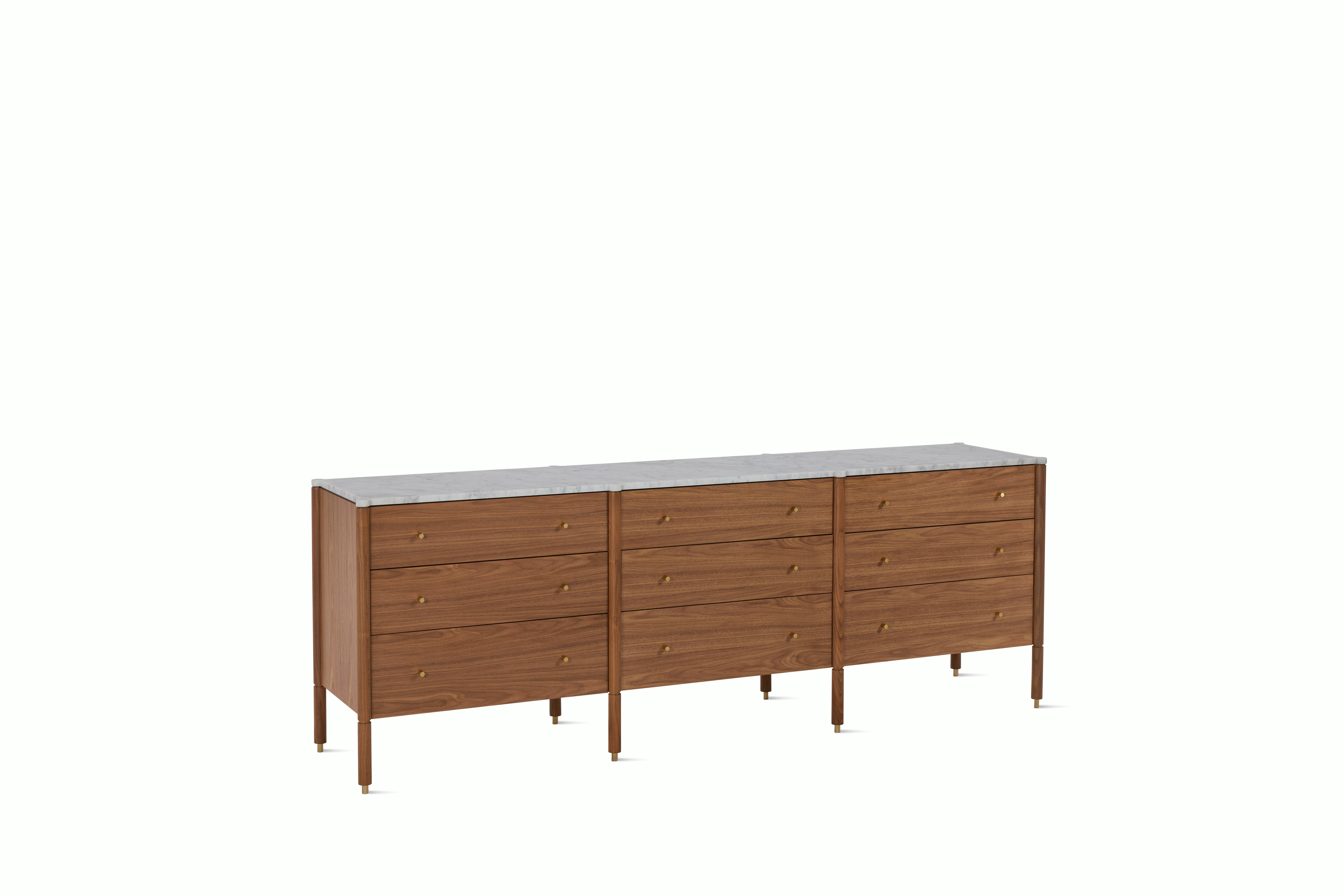 Morrison Dresser - Body Only - Walnut , Nine Drawer