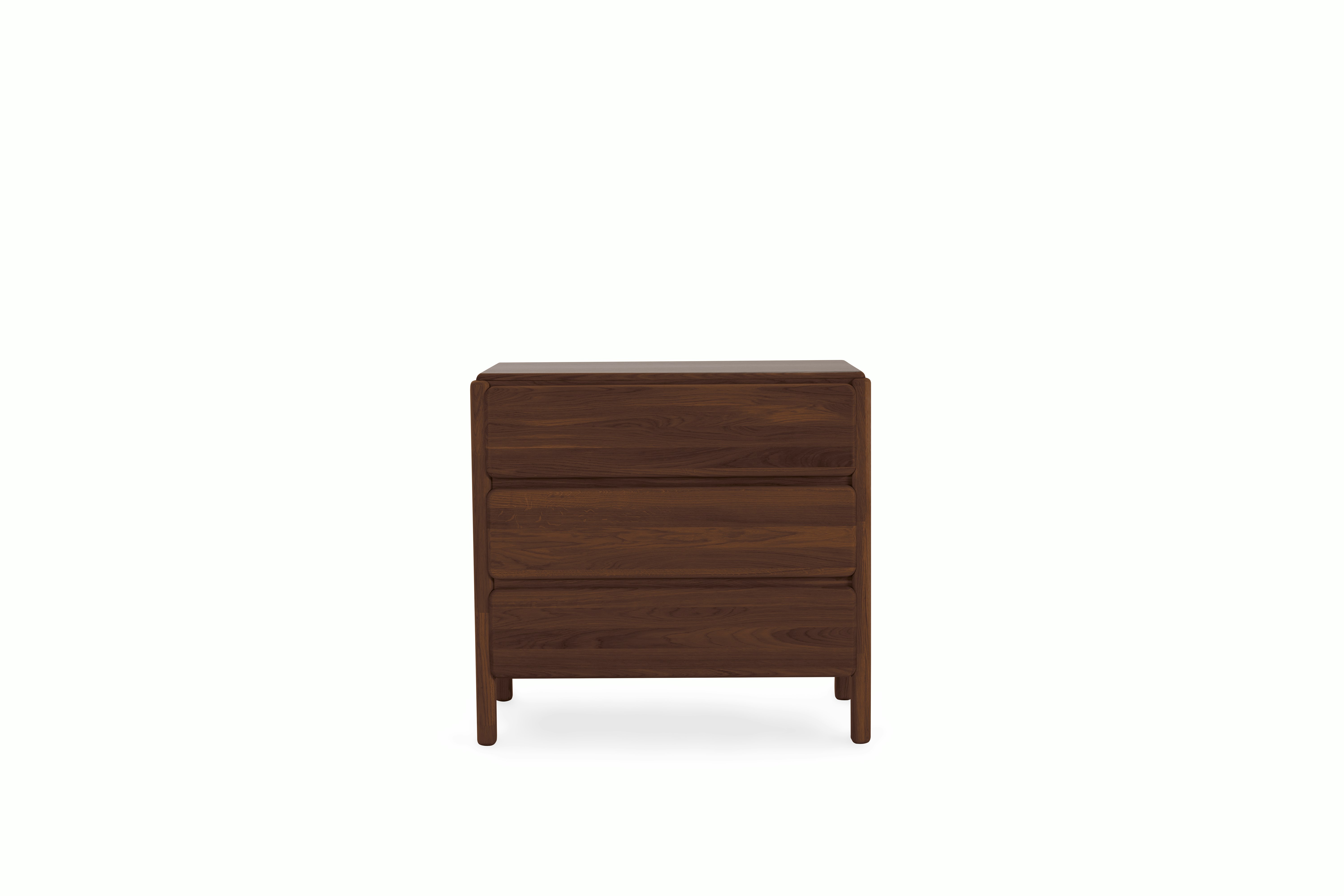 Sumu Dresser - Three Drawer,  Dark Stained Oak