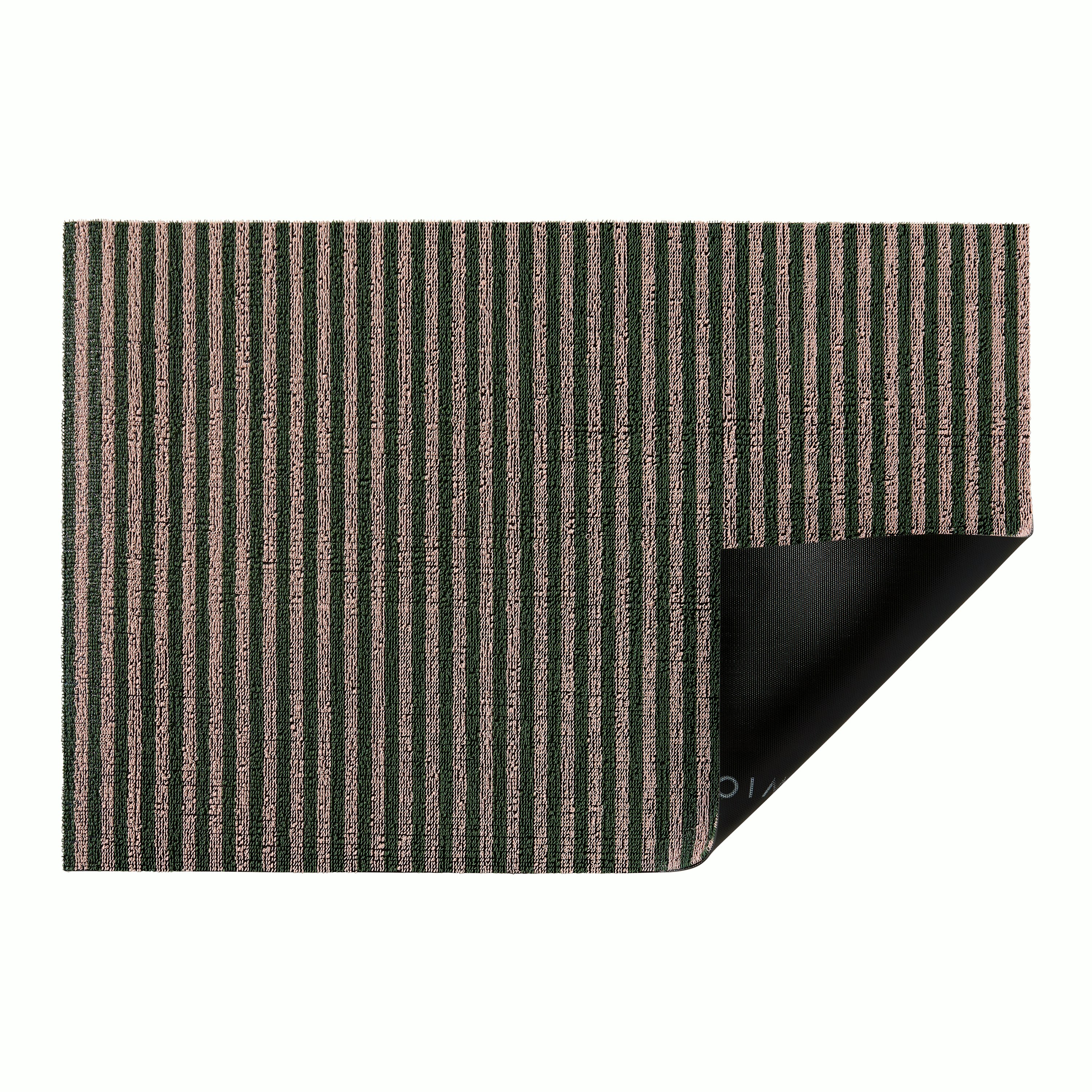 A detailed look at Breton Stripe Shag Mat in 2 ft x 3 ft, Malibu.