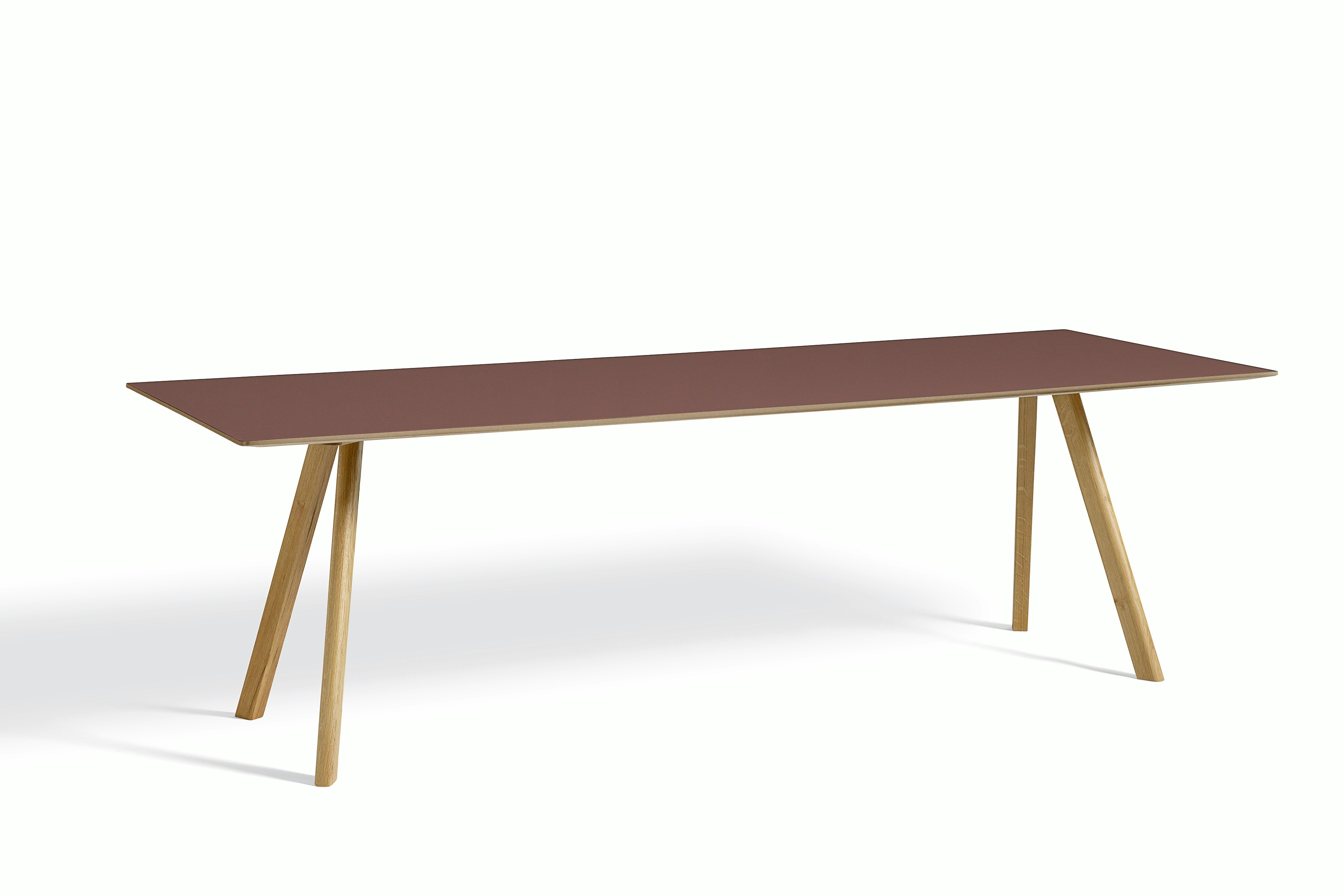 Copenhague 30 Dining Table 2.0 - Burgundy / Oak, 98