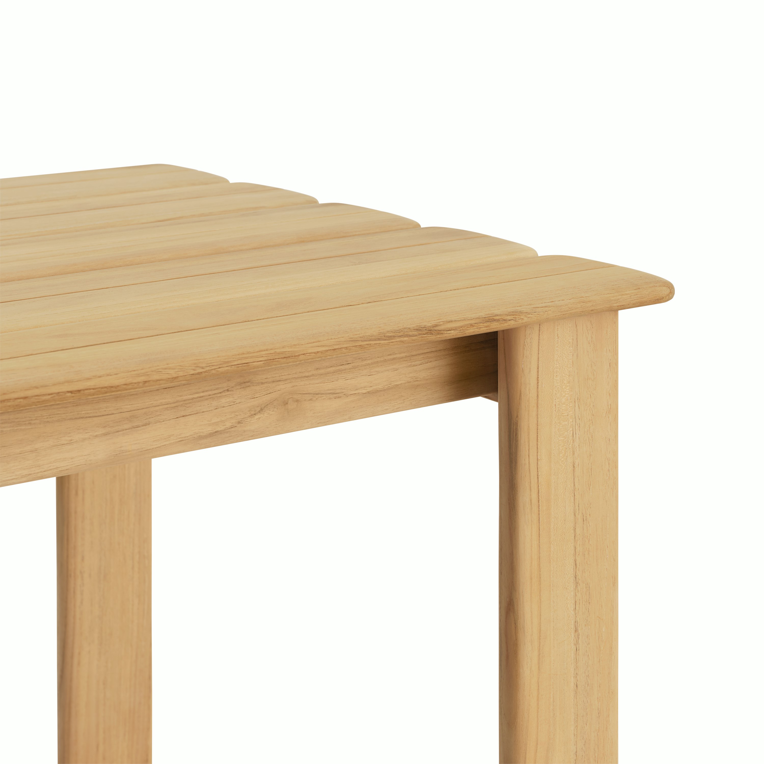 Detailed shot of Assemble Table in teak