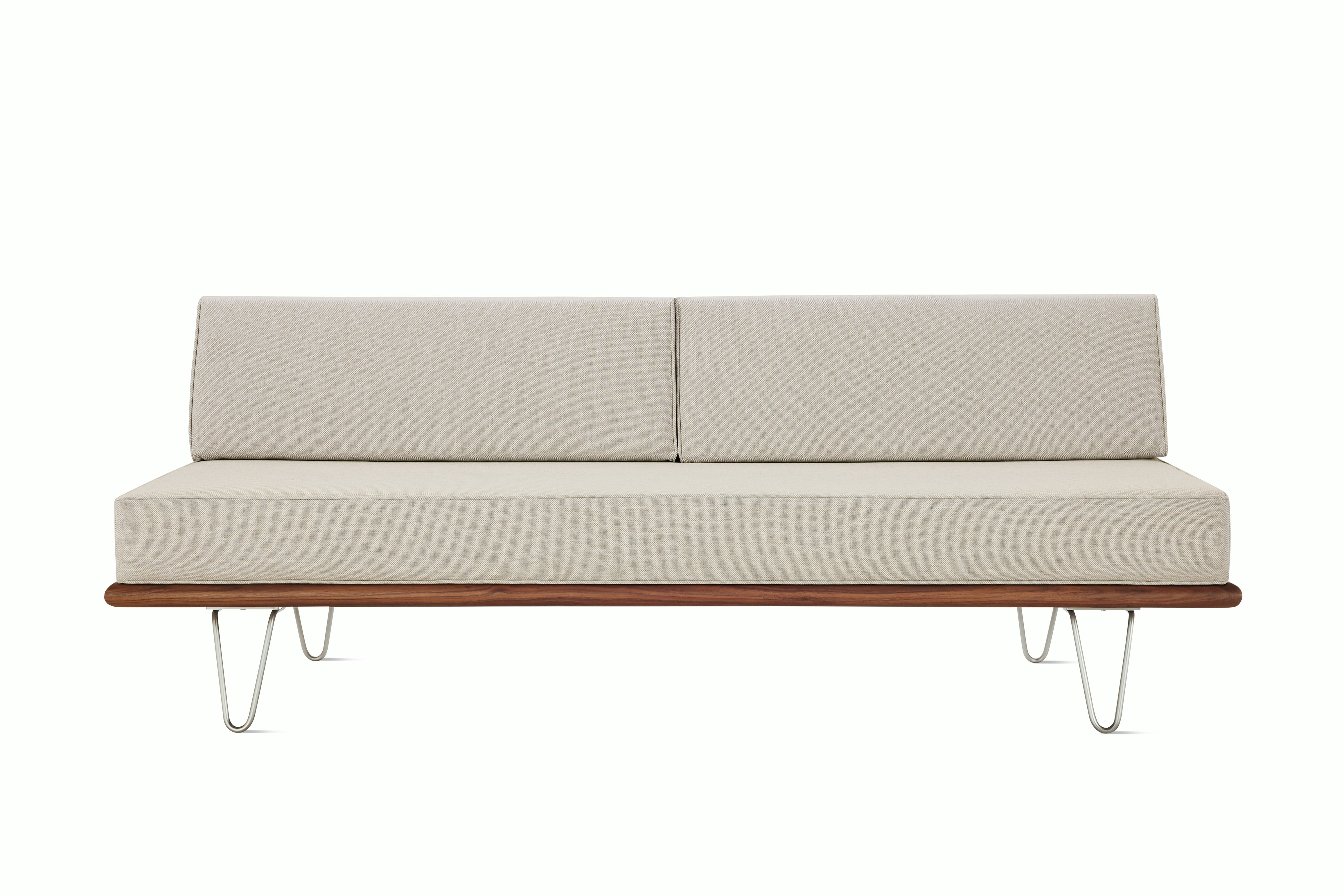 Nelson Daybed - Back Bolster,  Walnut,  Mode,  Shell,  Hairpin