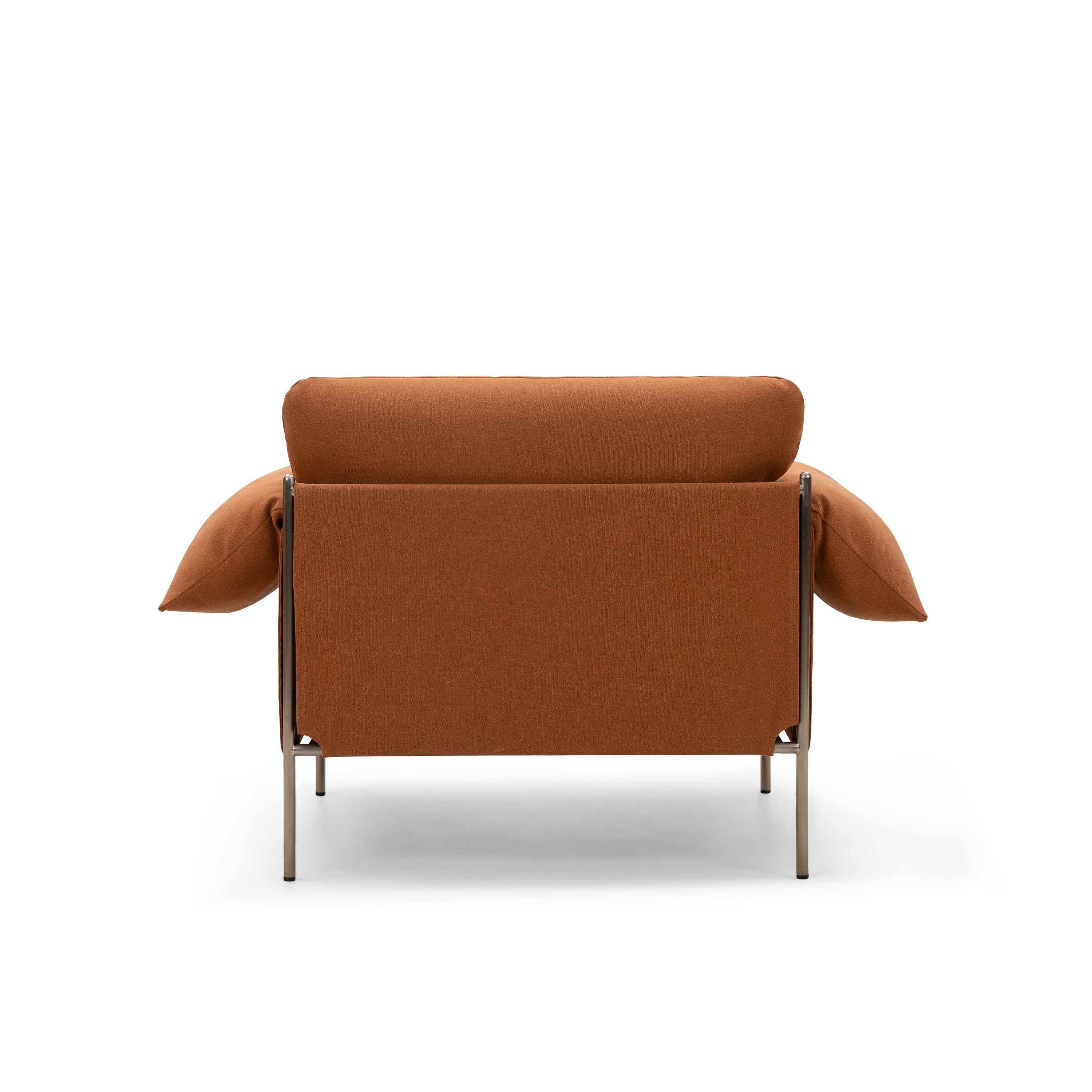 Alva Occasional Chair Brushed Steel Frame Cabarita Hazel
